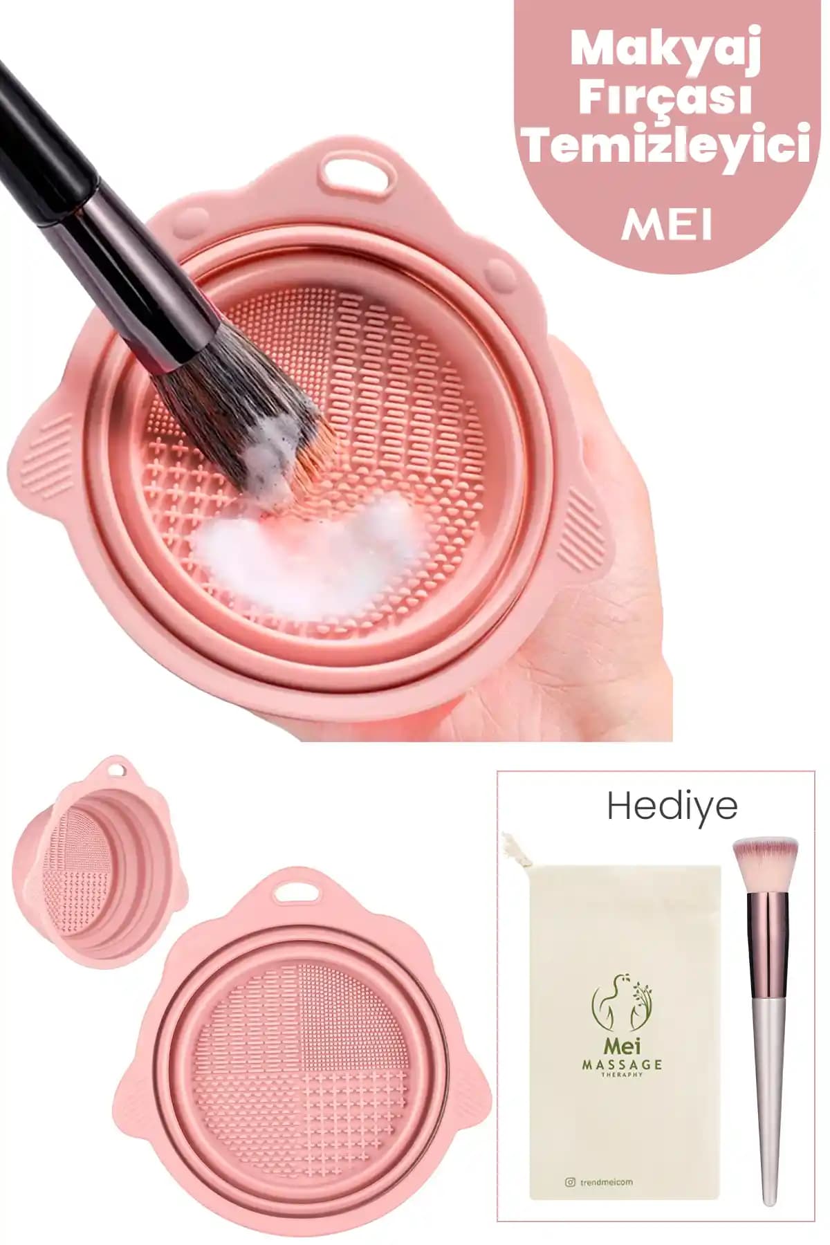 Mei Silikon Makyaj Fırçası Temizleme Kabı: Hijyen ve Kullanım Kolaylığı Sunan Yenilikçi Ürün