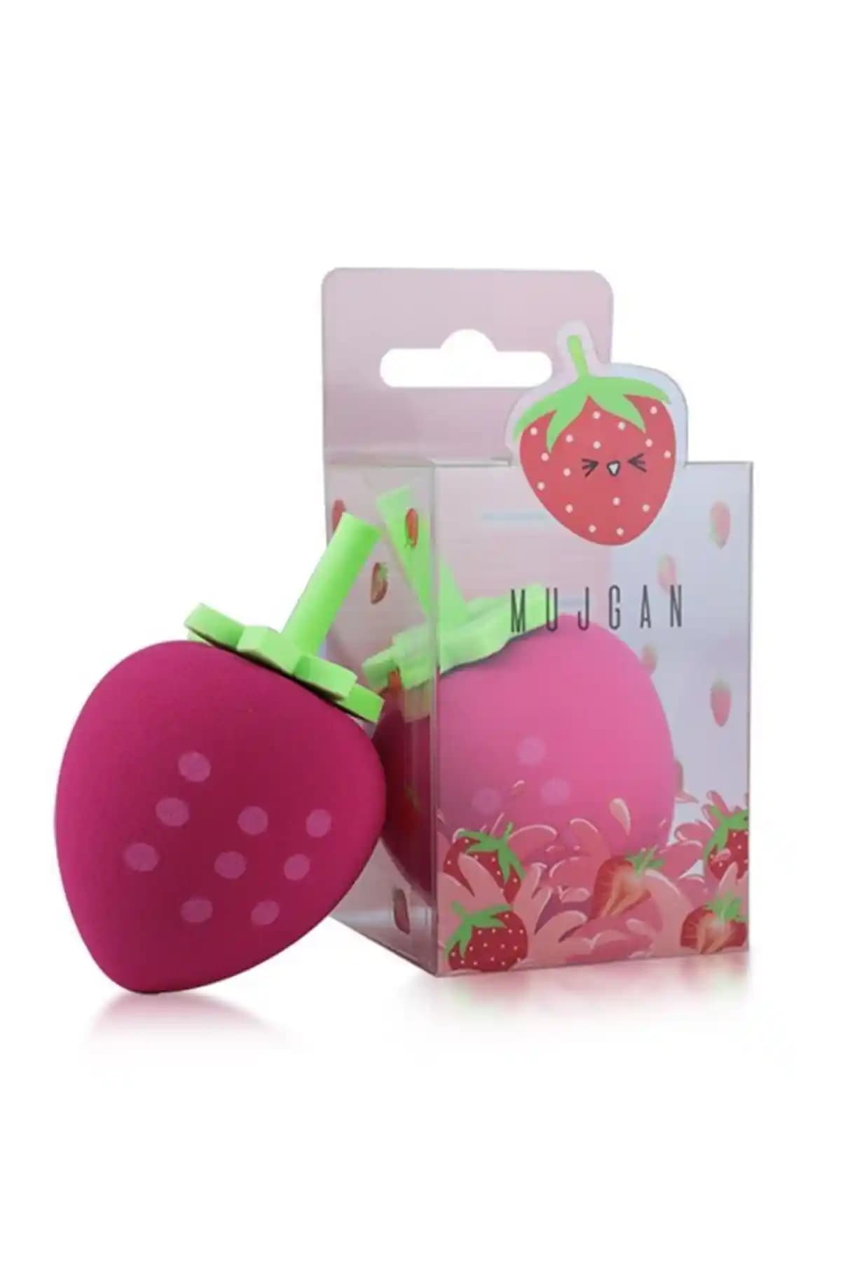 Meyve Temalı Makyaj Süngeri Çilek Tasarımı Pratik ve Estetik Kullanım İçin