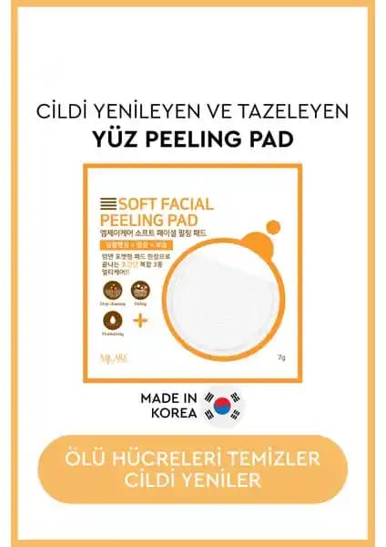 MjCare Yüz Peeling Pedi Doğal İçeriklerle Derinlemesine Temizlik ve Canlandırma