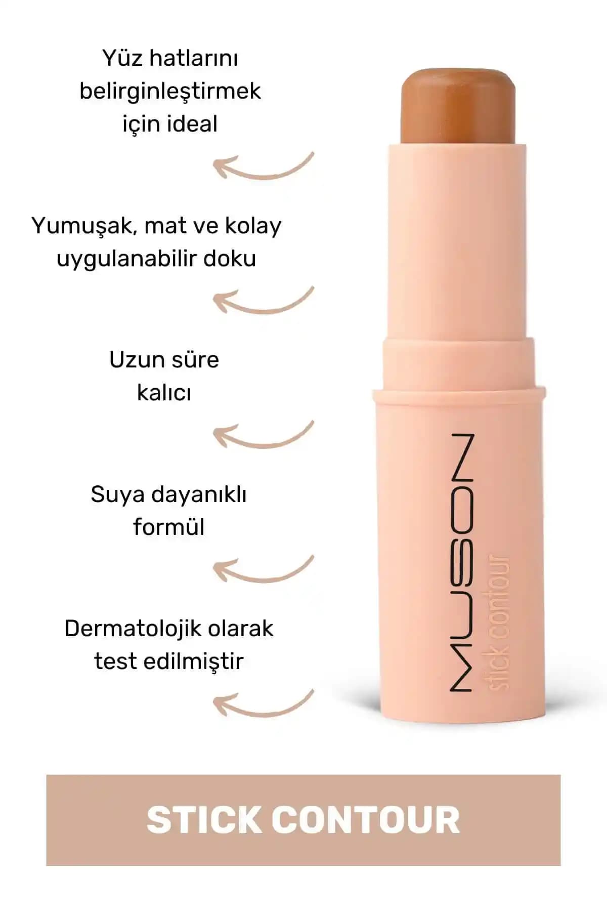 Muson Stick Contour 8,5 G Dark: Doğal ve Kalıcı Yüz Kontür Ürünü