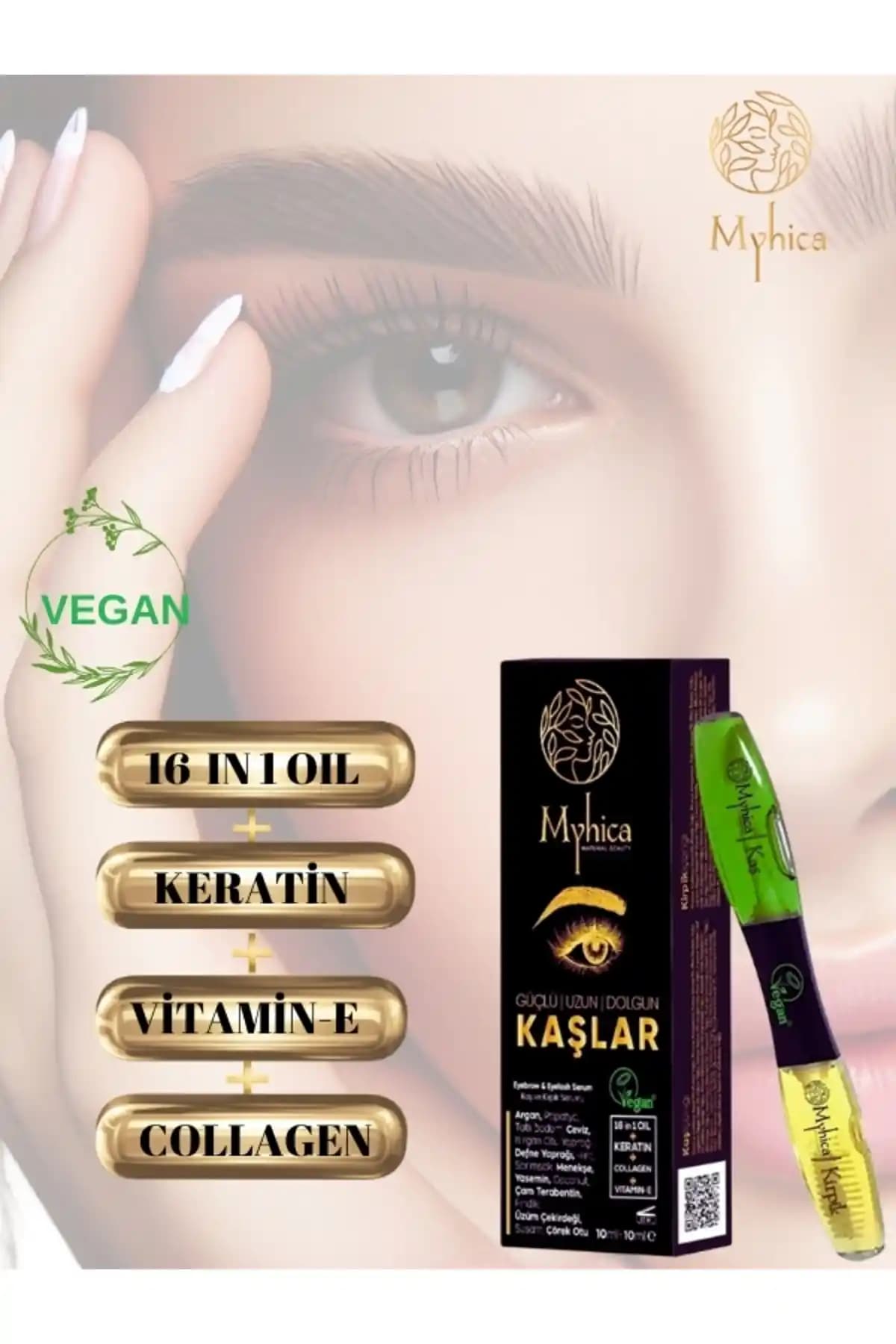 Myhica Kaş ve Kirpik Bakım Yağı Doğal İçeriklerle Güçlendiren Bir Çözüm