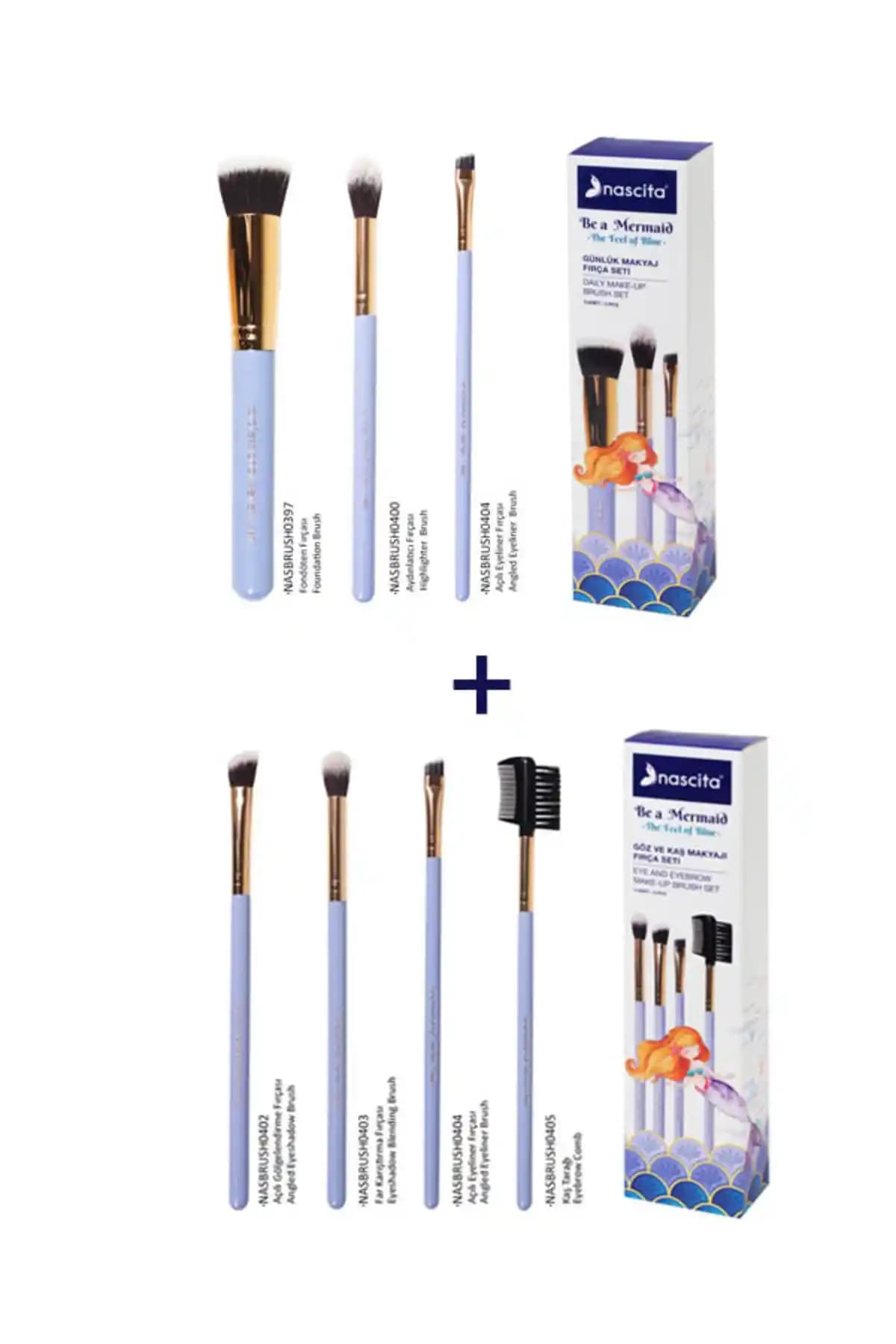 Nascita 4'lü ve 3'lü makyaj fırça setleri ile profesyonel ve günlük makyaj deneyimi