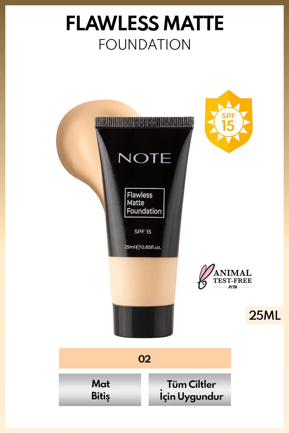 Note Cosmetics Flawless Matte Fondöten SPF 15: Yüksek Kapatıcılık ve Mat Bitiş Özelliğiyle Güçlü Bir Makyaj Ürünü