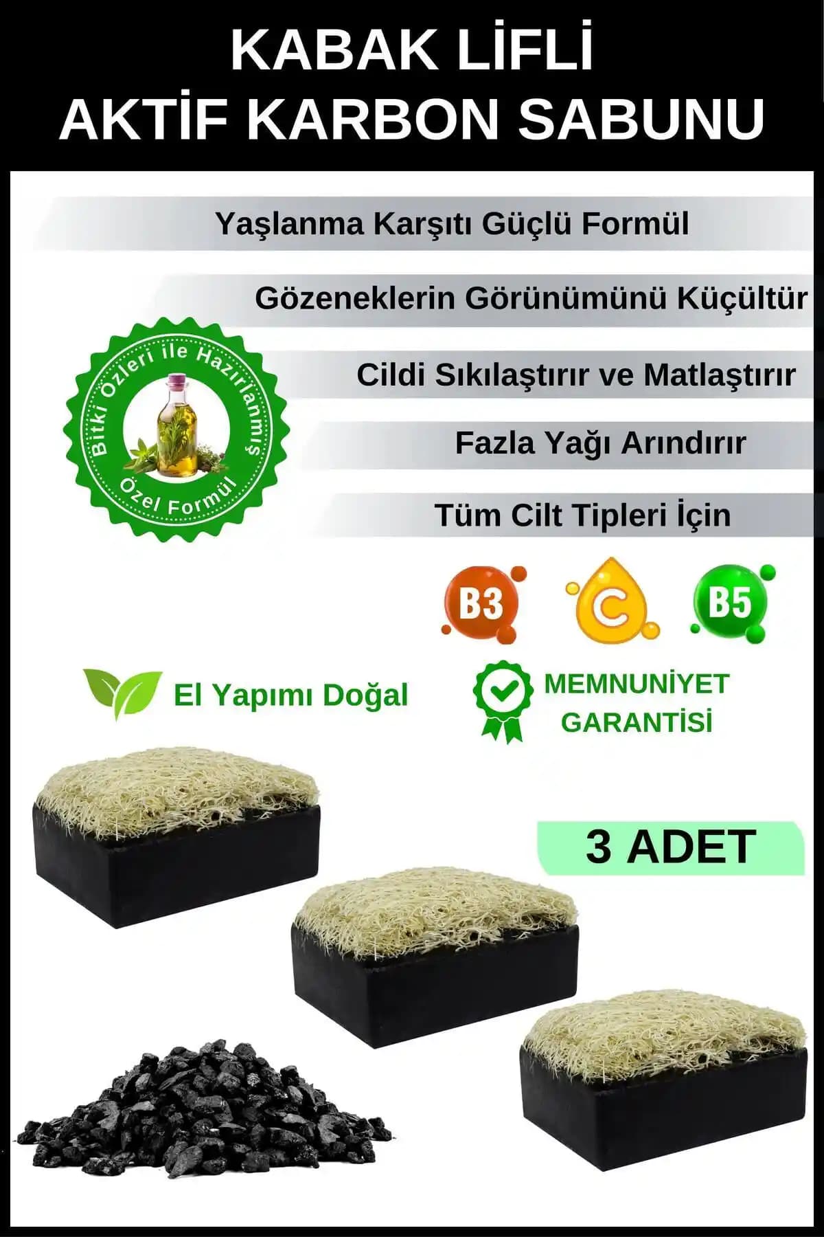 Organicsun Doğal Kabak Lifli Aktif Karbon Sabunu ile Derinlemesine Temizlik ve Cilt Bakımı