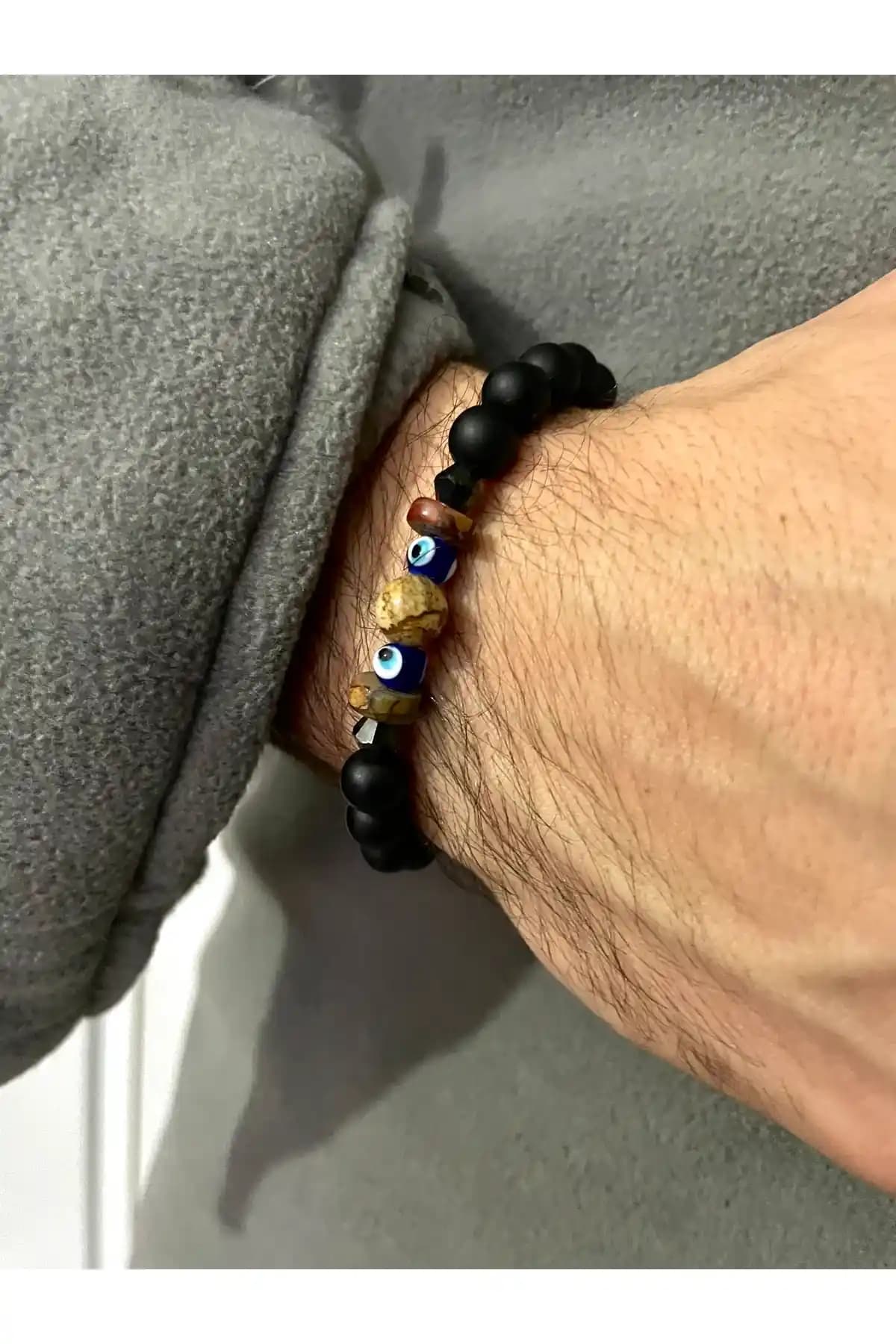 Padore Unisex Jasper Taşı Nazar Boncuklu Şık Doğal Taş Bileklik Özellikleri ve Tasarımı