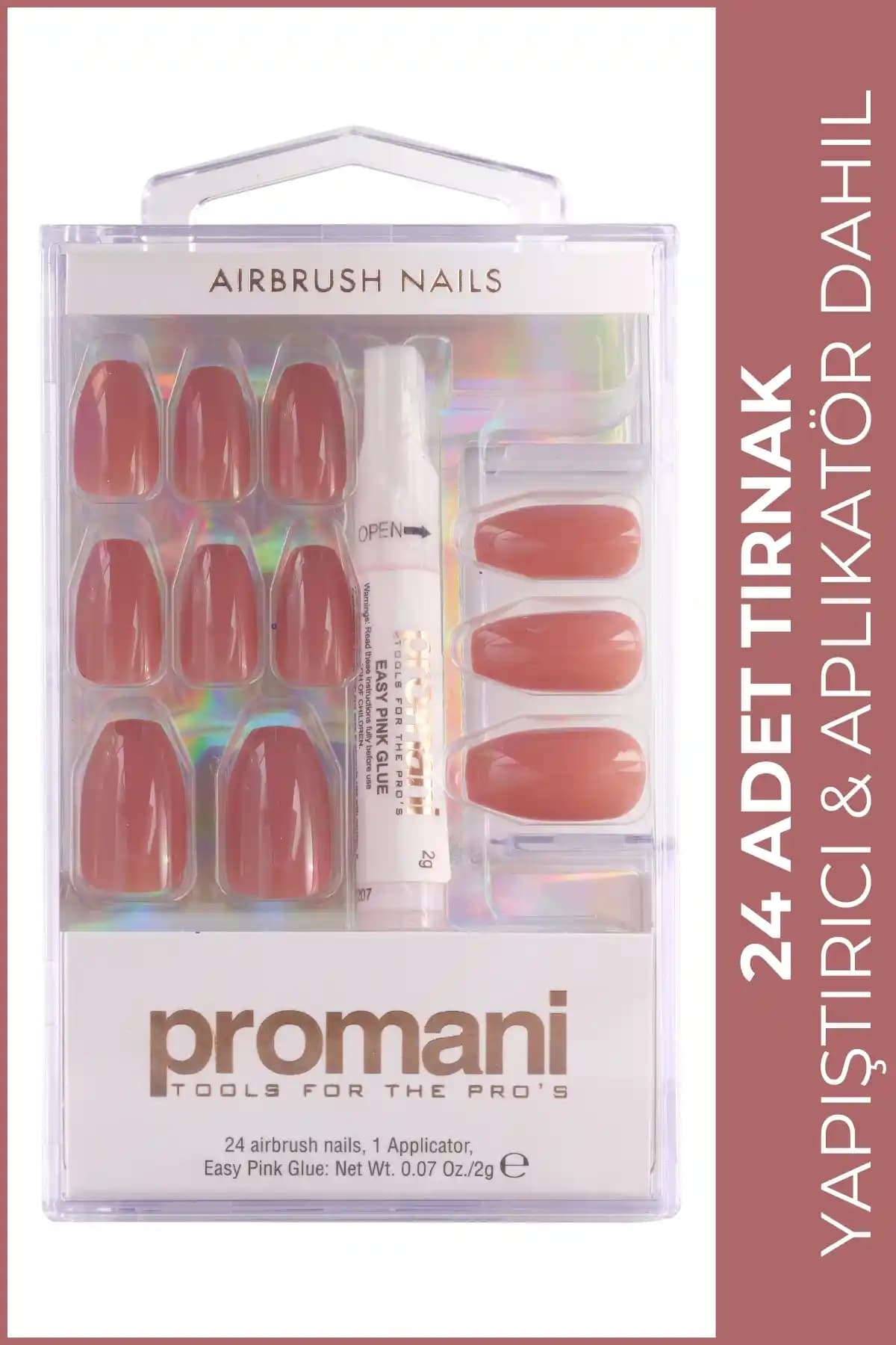 Promani Gül Kurusu Takma Tırnak Seti: Estetik ve Kullanışlılık Sunan Kozmetik Ürünleri