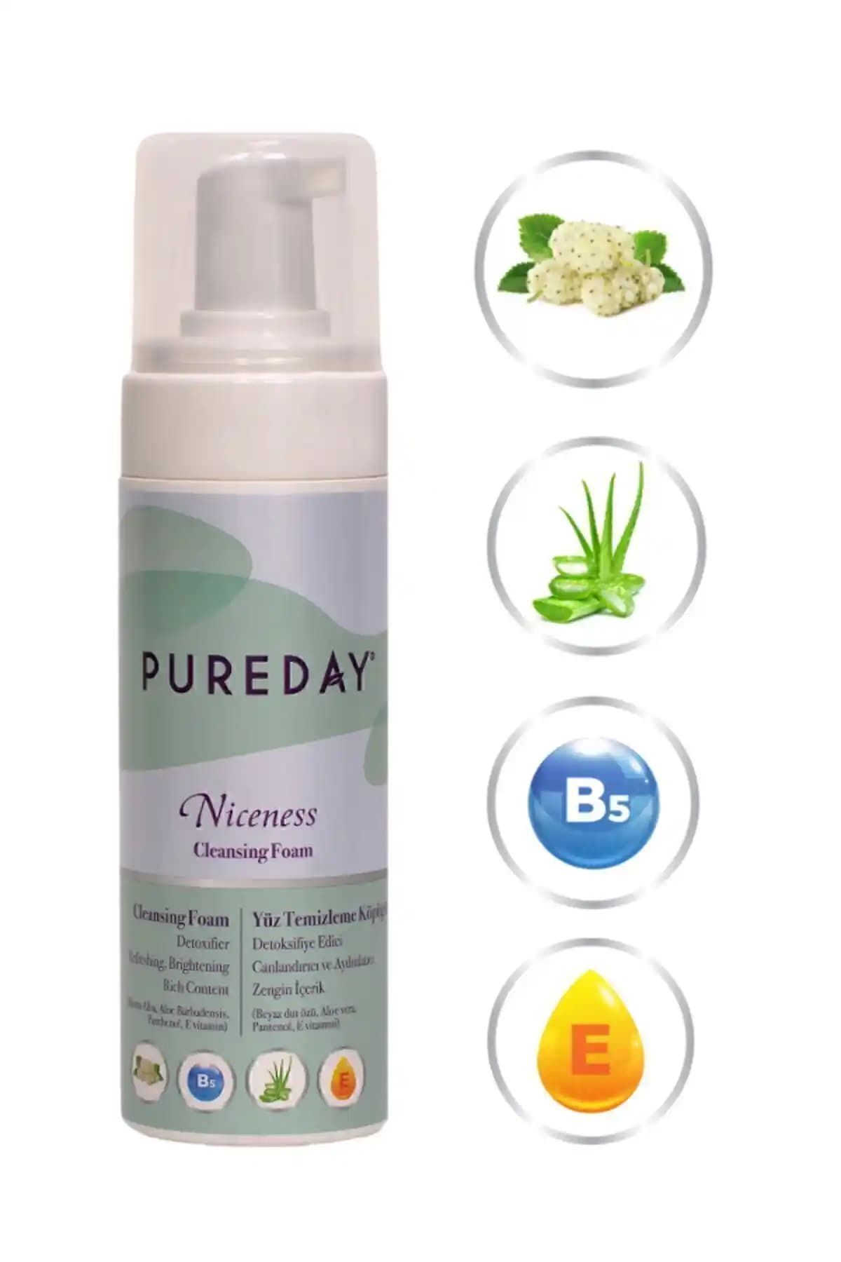 Pureday Niceness Yüz Temizleme Köpüğü: Hassas Ciltler İçin Doğal Temizlik Çözümü