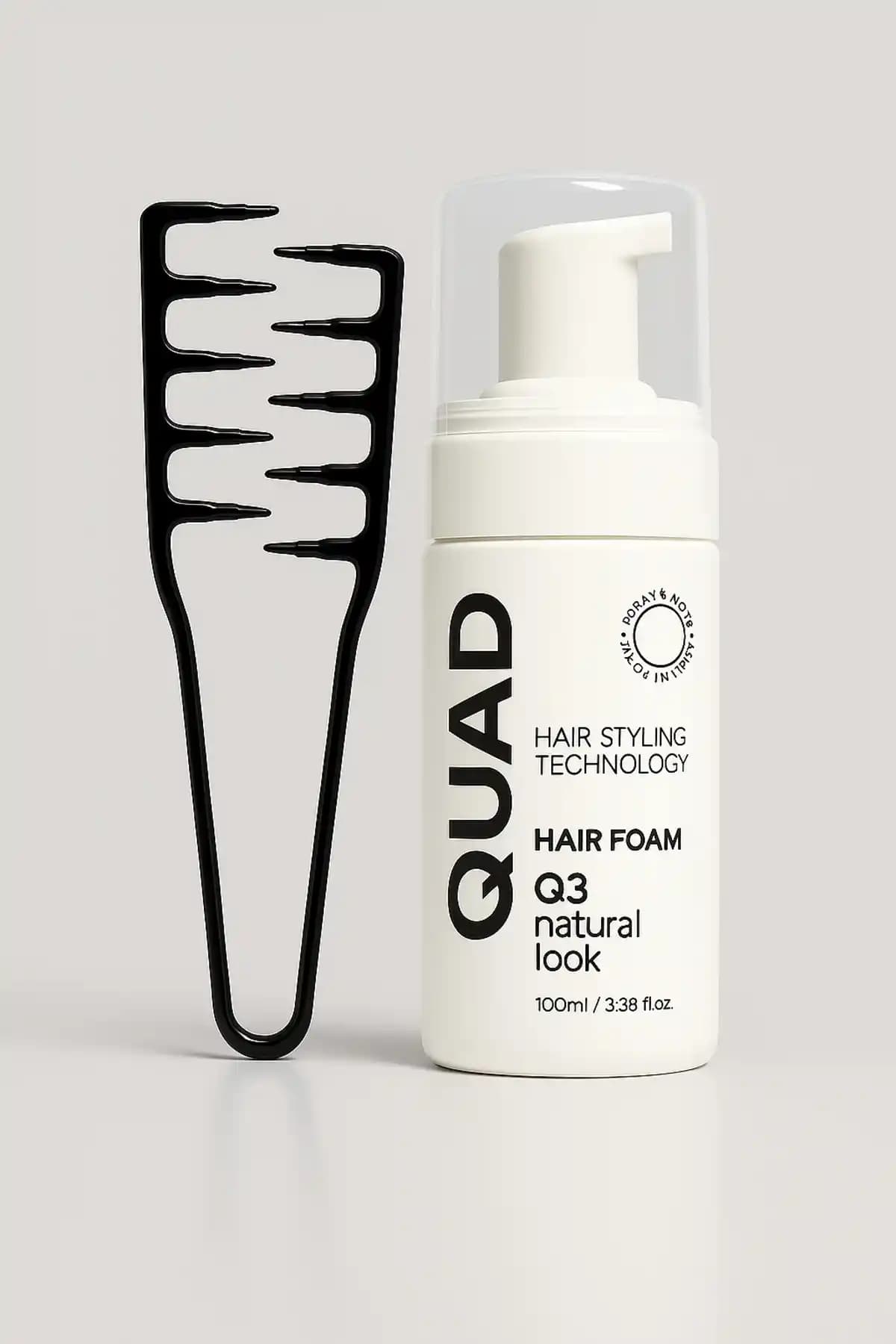 QUAD Q3S Köpük Wax Seti Doğal Görünüm ve Hacim Kazandıran Saç Şekillendirme Ürünü