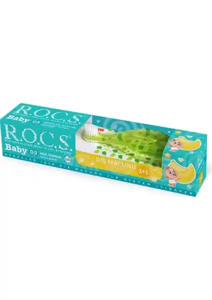 R.O.C.S. Bebekler İçin Güvenli ve Doğal Diş Bakım Seti 0-3 Yaş Bebeklerin Ağız Sağlığı İçin