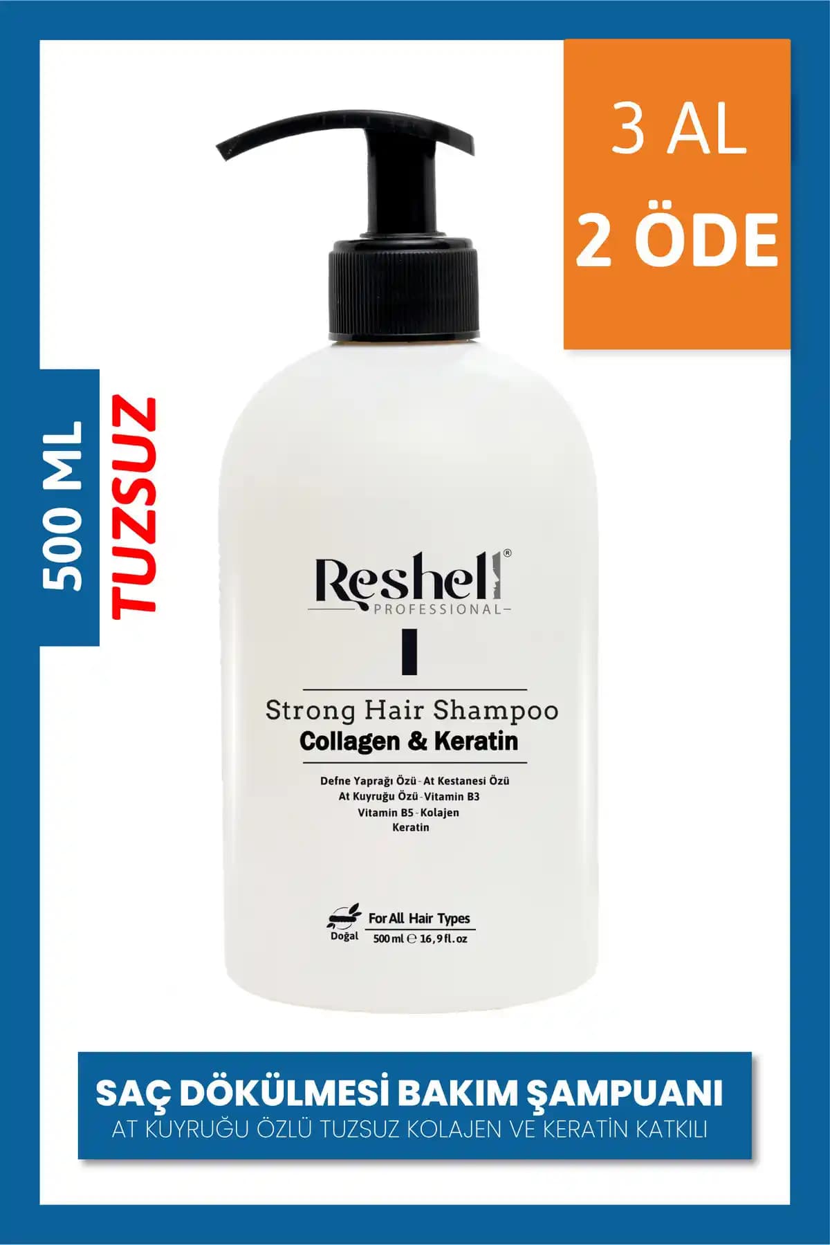 Reshell Saç Dökülmesi Bakım Şampuanı: Doğal İçeriklerle Güçlendirilmiş Saç Sağlığı Ürünü