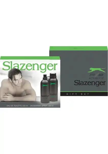 Slazenger Active Sport Yeşil Erkek Parfüm ve Deodorant Seti 125ml Parfüm 150ml Deodorant