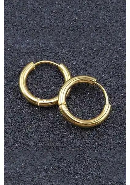 Unisex Cerrahi Çelik Altın Renk 12 mm Halka Küpe: Dayanıklı ve Şık Takı Seçenekleri