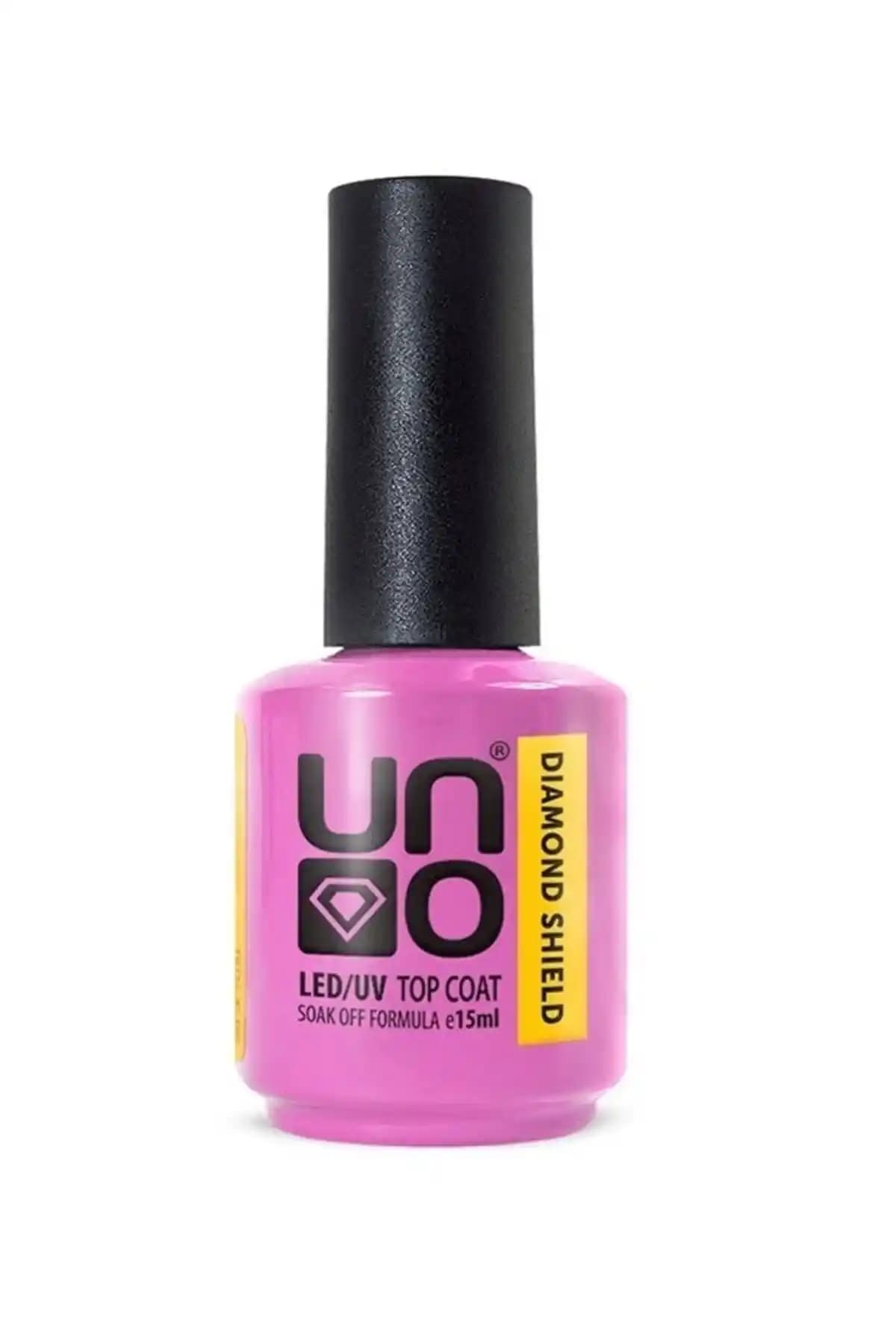 Unogel Diamond Top Coat 15 ml ile parlak ve dayanıklı tırnaklar için ideal çözüm
