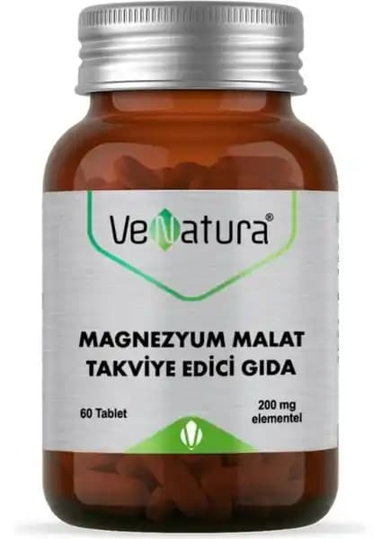 VeNatura 200 mg Elementel Magnezyum Tabletleri Sağlıklı Yaşam ve Enerji Desteği