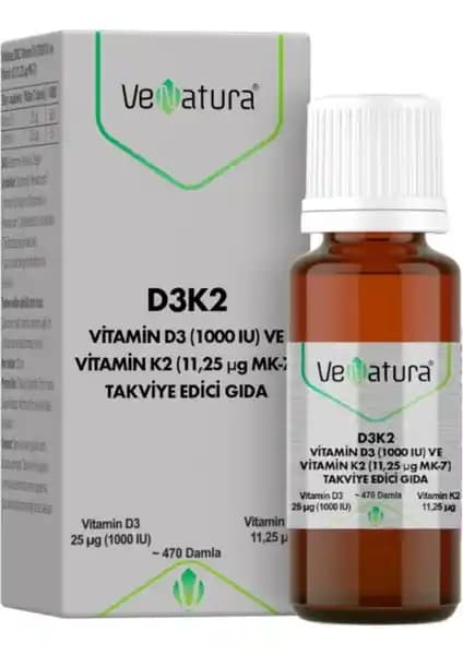 Venatura D3K2 Vitamin D3 ve K2 Damla Takviye Edici Gıda Ürünü Hakkında Detaylı Bilgi ve Analiz