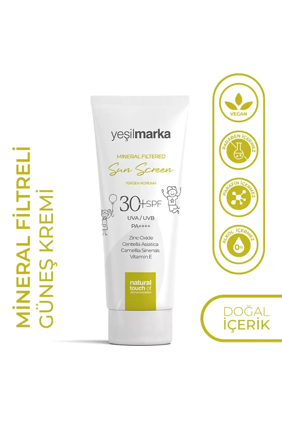 Yeşilmarka Doğal Mineral Filtreli Güneş Kremi Hassas Ciltler İçin Gelişmiş Koruma Özellikleriyle