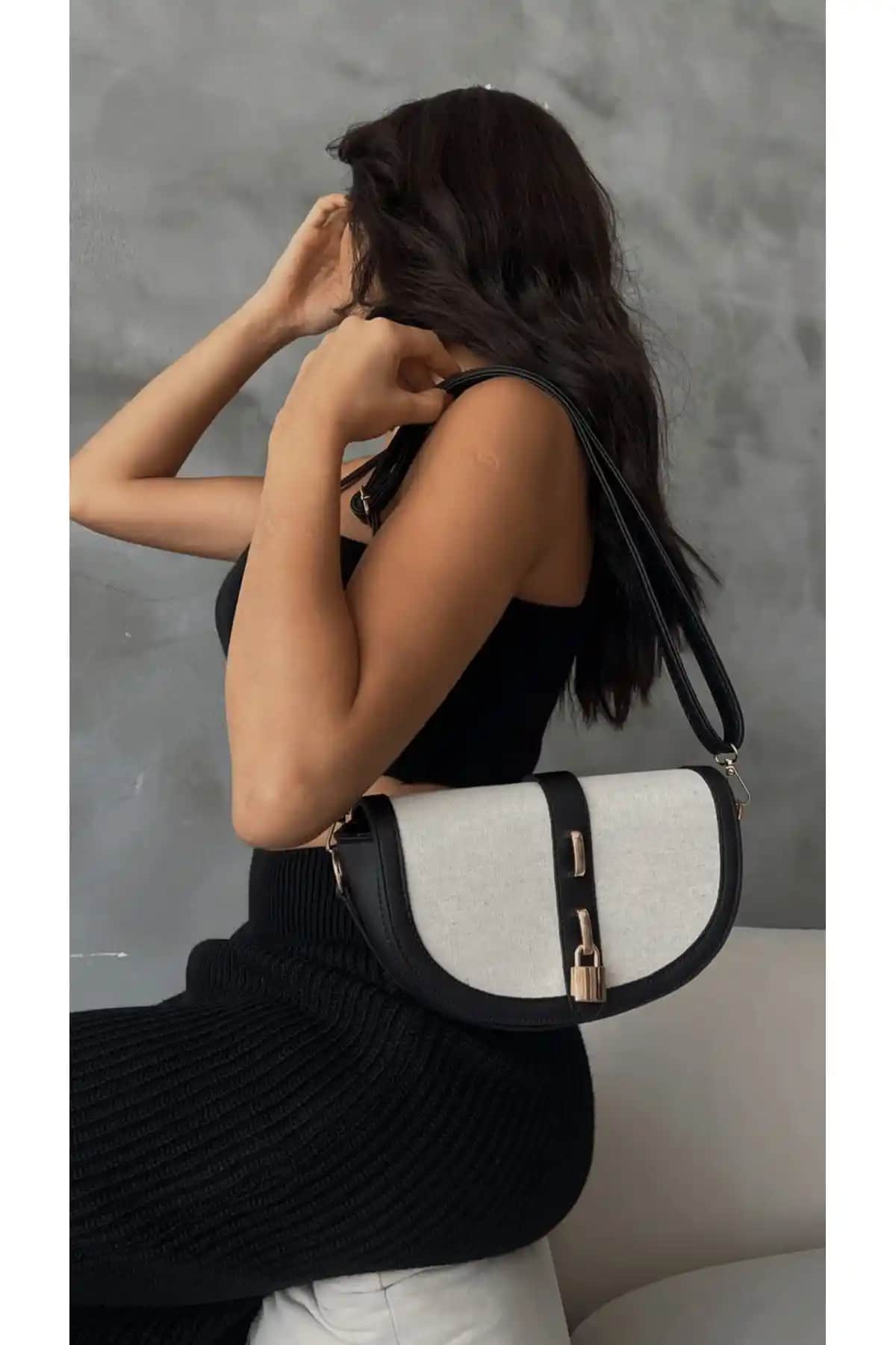 ALTUDA Kadın Kontrast Çapraz Askılı Çanta Costa: Modern ve Dayanıklı Günlük Kullanım Çantası