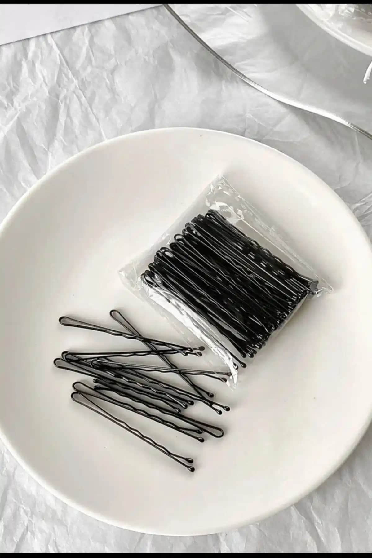 Alyeska Tel Toka Firkete 100 Adet Siyah Saç Tokası Günlük ve Şık Kullanım İçin