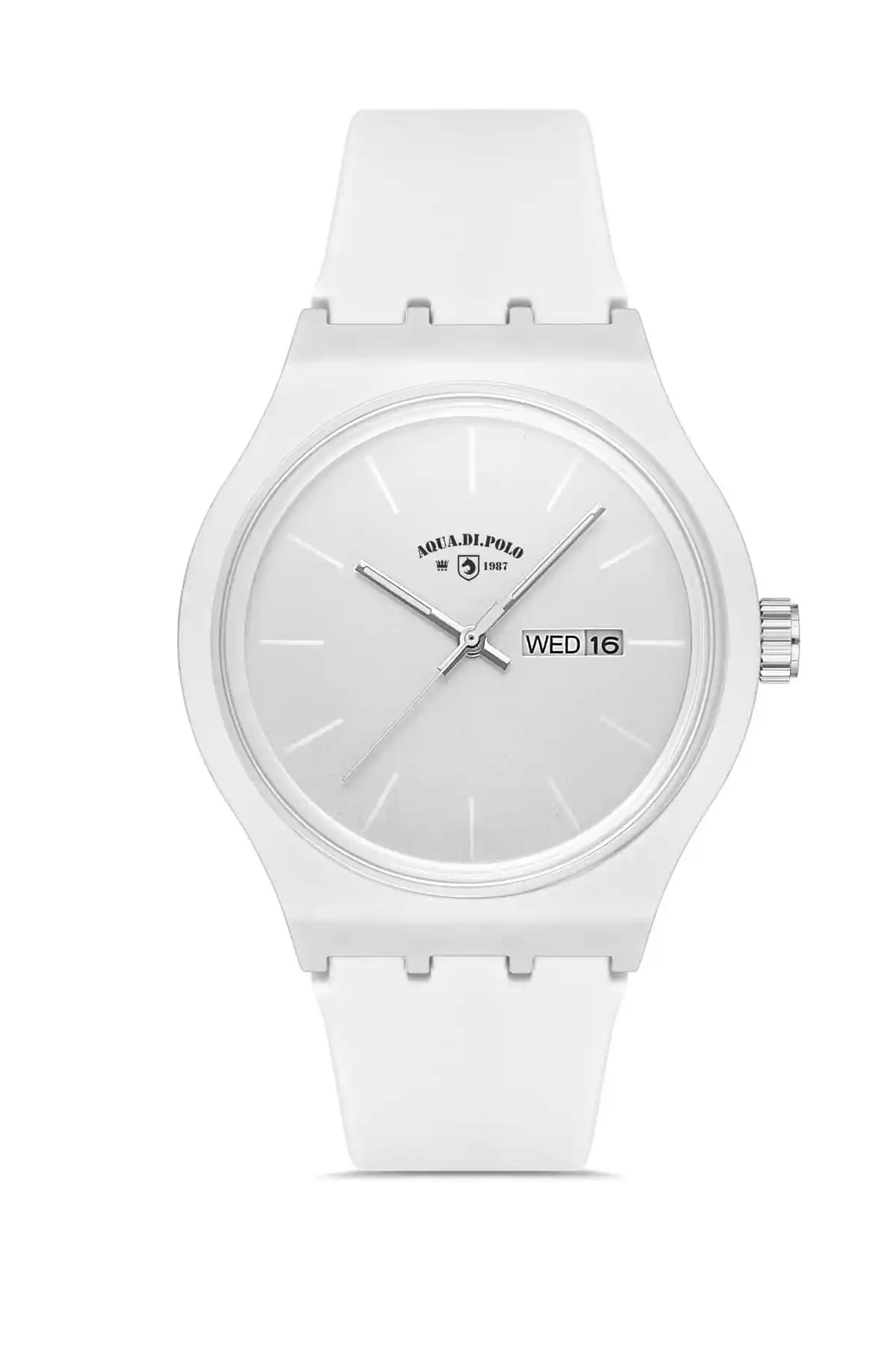 Aqua Di Polo 1987 Beyaz Unisex Silikon Kol Saati Modern ve Dayanıklı Tasarım