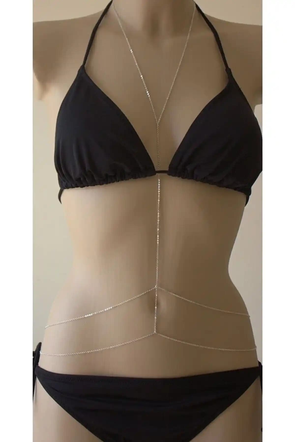 Aria's Closet Gümbüş Bel ve Boyundan Bağlamalı Zincir Detaylı Aksesuar Tanıtımı