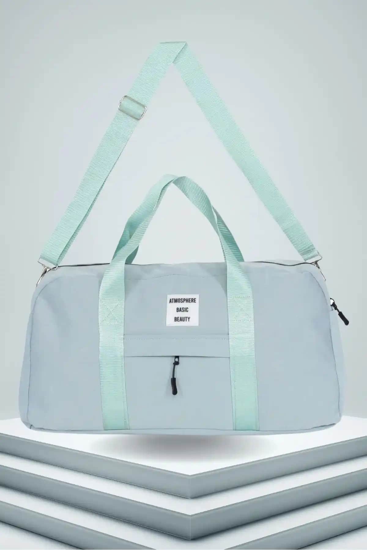 Atmospherebsc Unisex 2 Bölmeli Fermuarlı Spor ve Seyahat Çantası Geniş İç Hacim ve Şık Tasarım