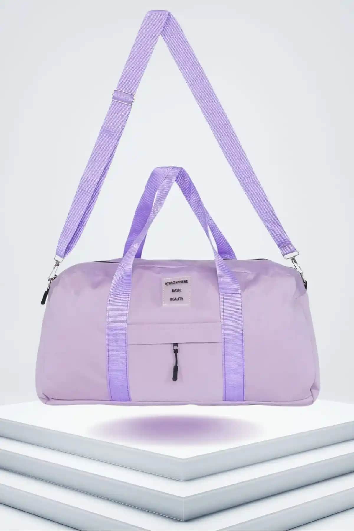 Atmospherebsc Unisex Geniş Hacimli Önü Fermuarlı Spor ve Seyahat Çantası