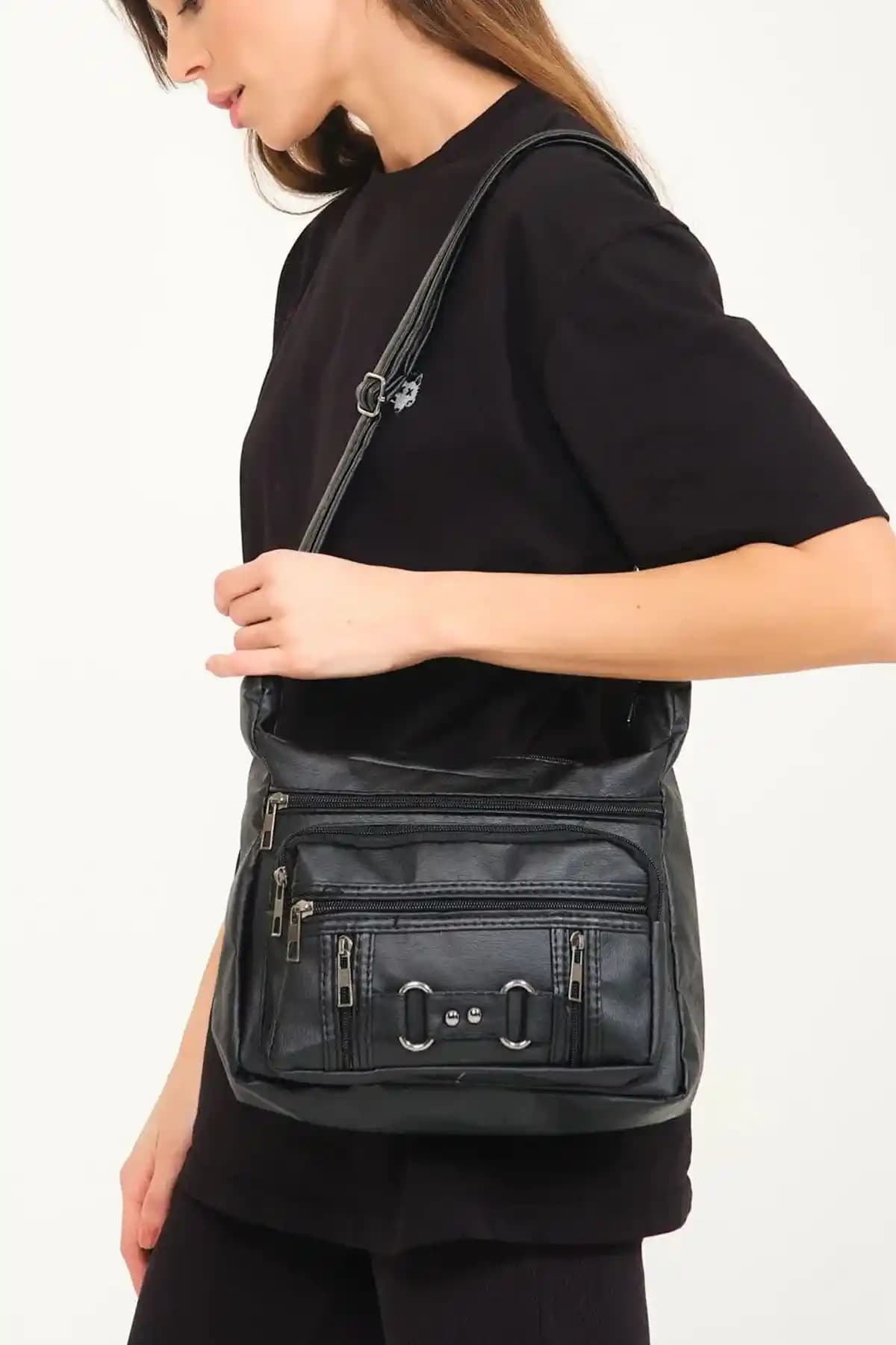 Av A Dos Kadın Yıkama Deri Omuz Çantası: Şık ve Çok Bölmeli Günlük Kullanım Çantası