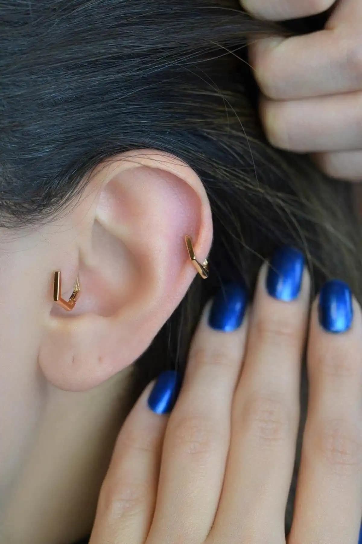 Beşgen Model Oval Halka Piercing: Modern ve Estetik Tasarım ile Günlük Kullanım İçin Uygun