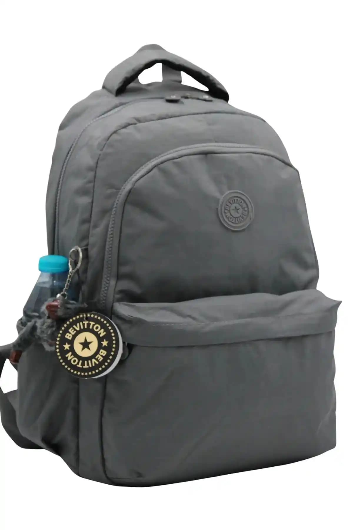 Bevitton Gri Suya Dayanıklı Günlük Sırt Çantası Şık ve Fonksiyonel Tasarım