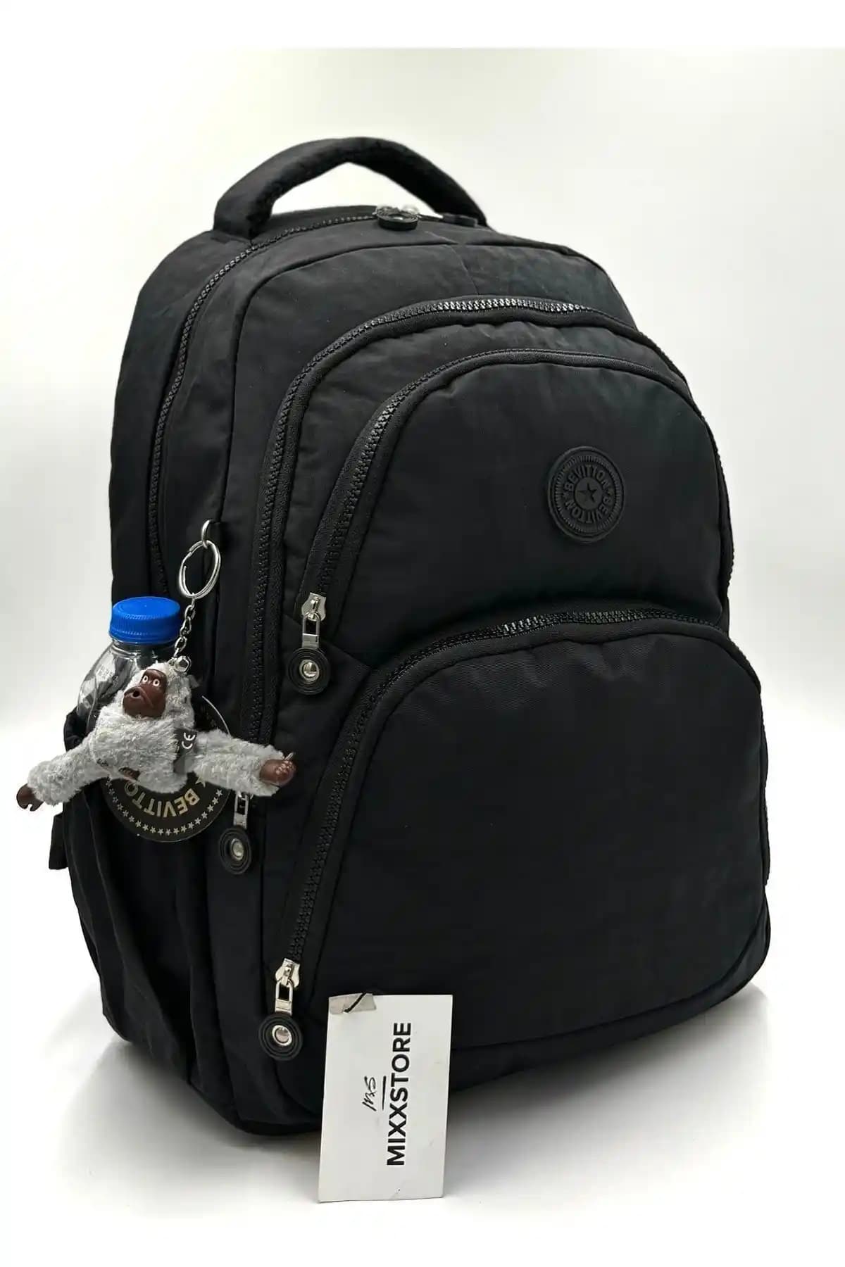 Bevitton Siyah Krinkıl Suya Dayanıklı Büyük Boy Sırt ve Okul Çantası İncelemesi