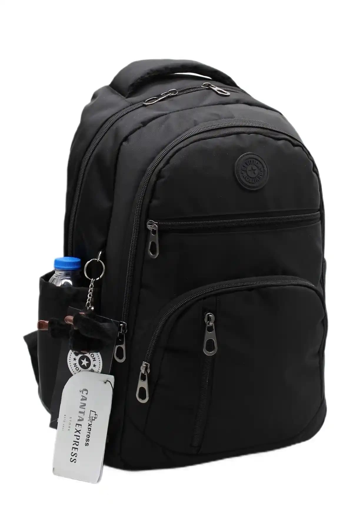 Bevitton Siyah Suya Dayanıklı Günlük Sırt Çantası - Şık ve Dayanıklı Tasarım