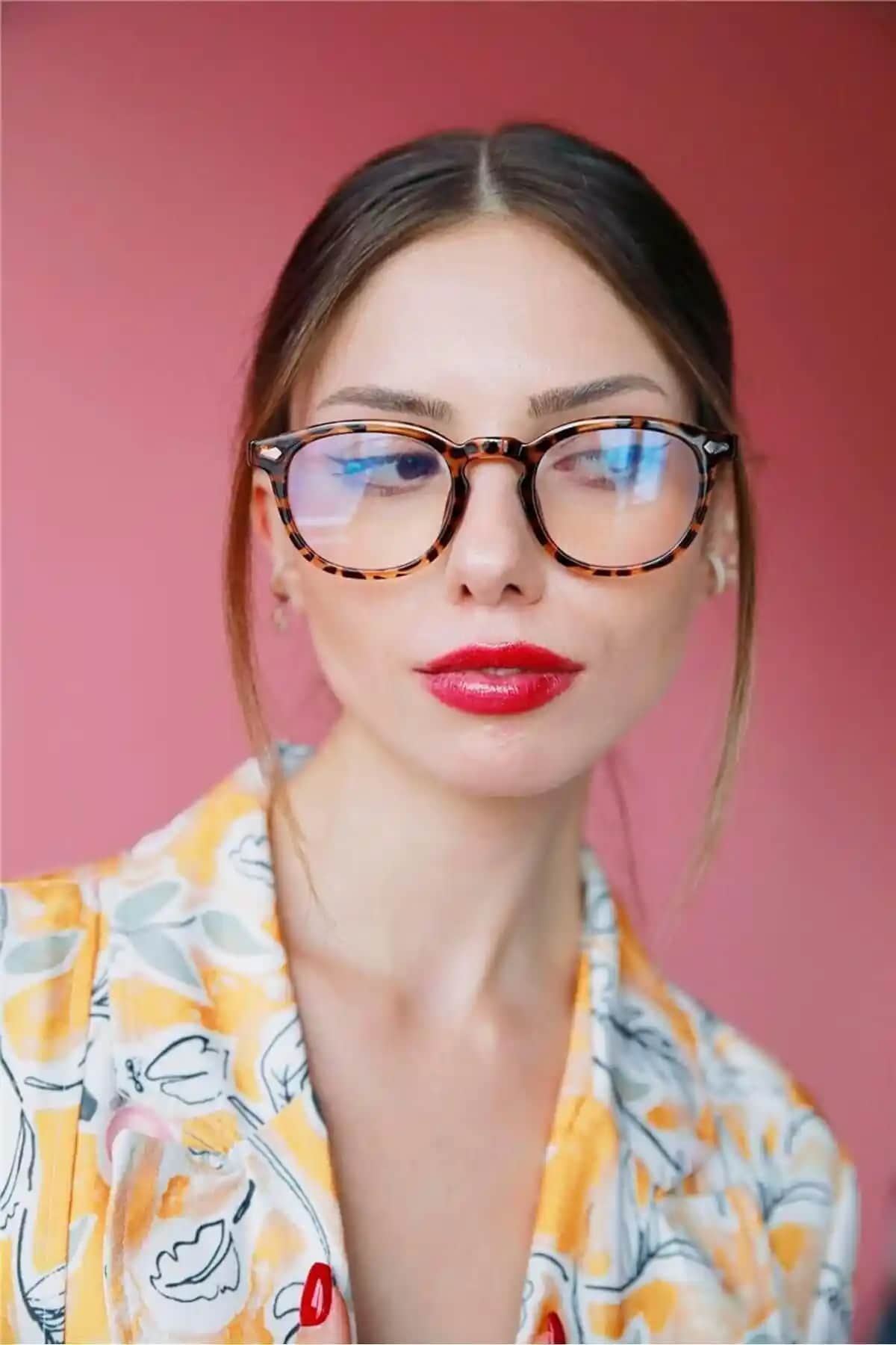 Bilge Karga Firoz Leopard Mavi Işık ve UV400 Koruma Özellikli Modern Tasarımlı Gözlük