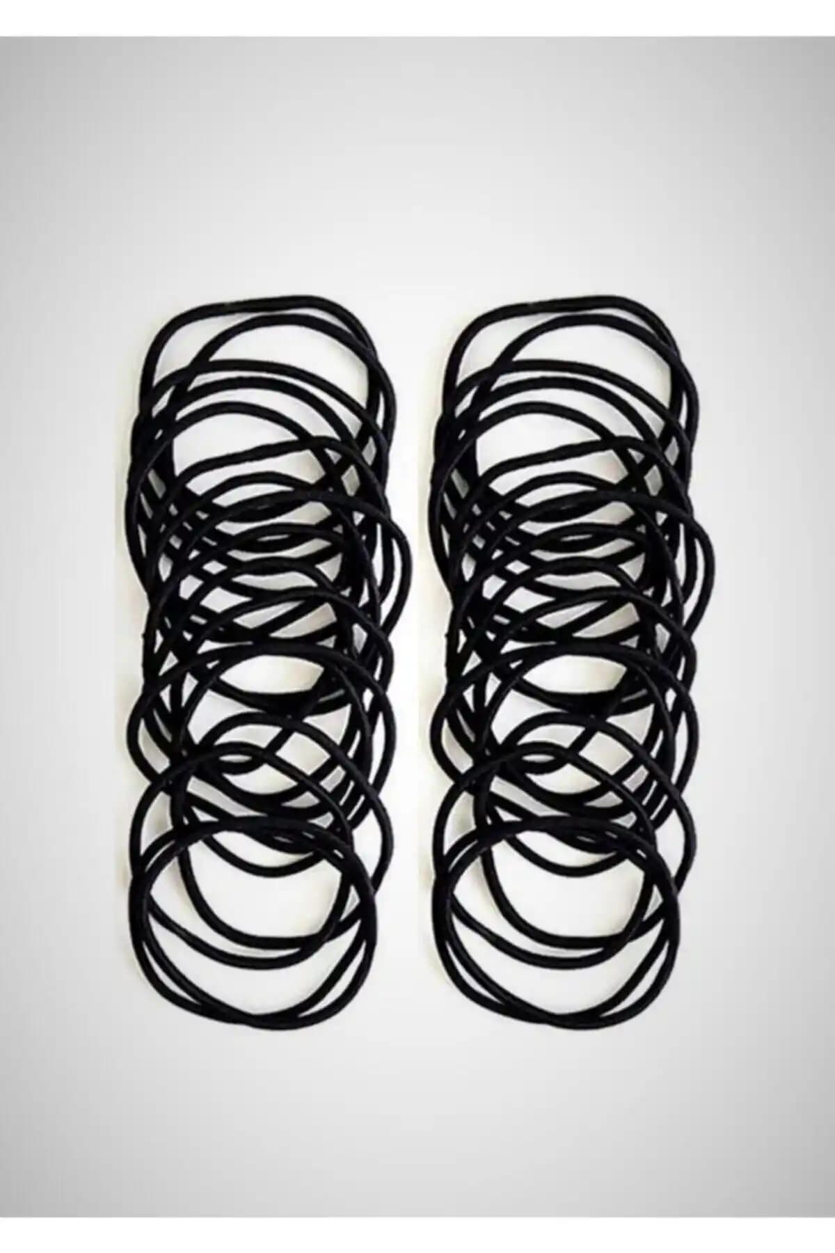 C&E Design 12'li Siyah İnce Lastik Toka Seti Günlük ve Özel Kullanımlar İçin Şık ve Dayanıklı