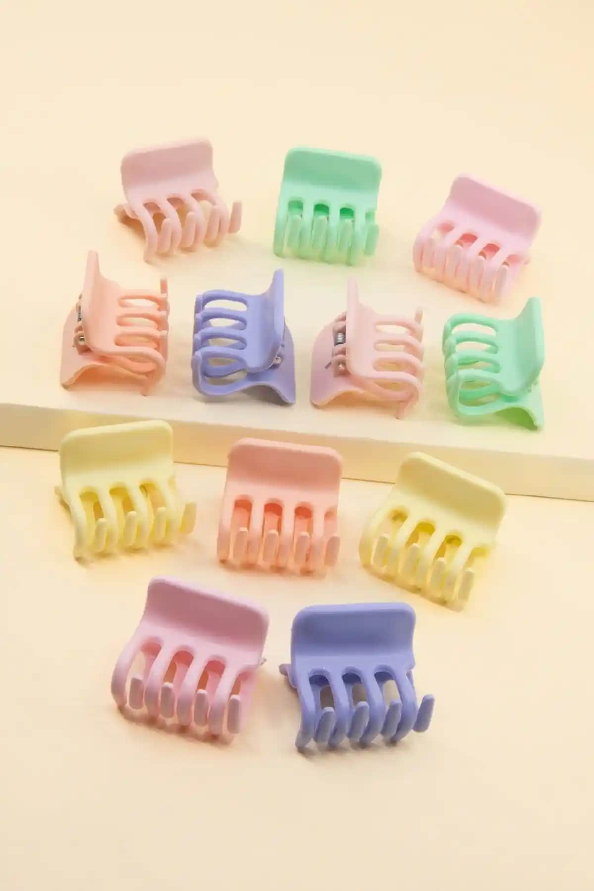 C&E Design Kadın Renkli Timsah Mandal Toka Seti Günlük Kullanım İçin Uygun