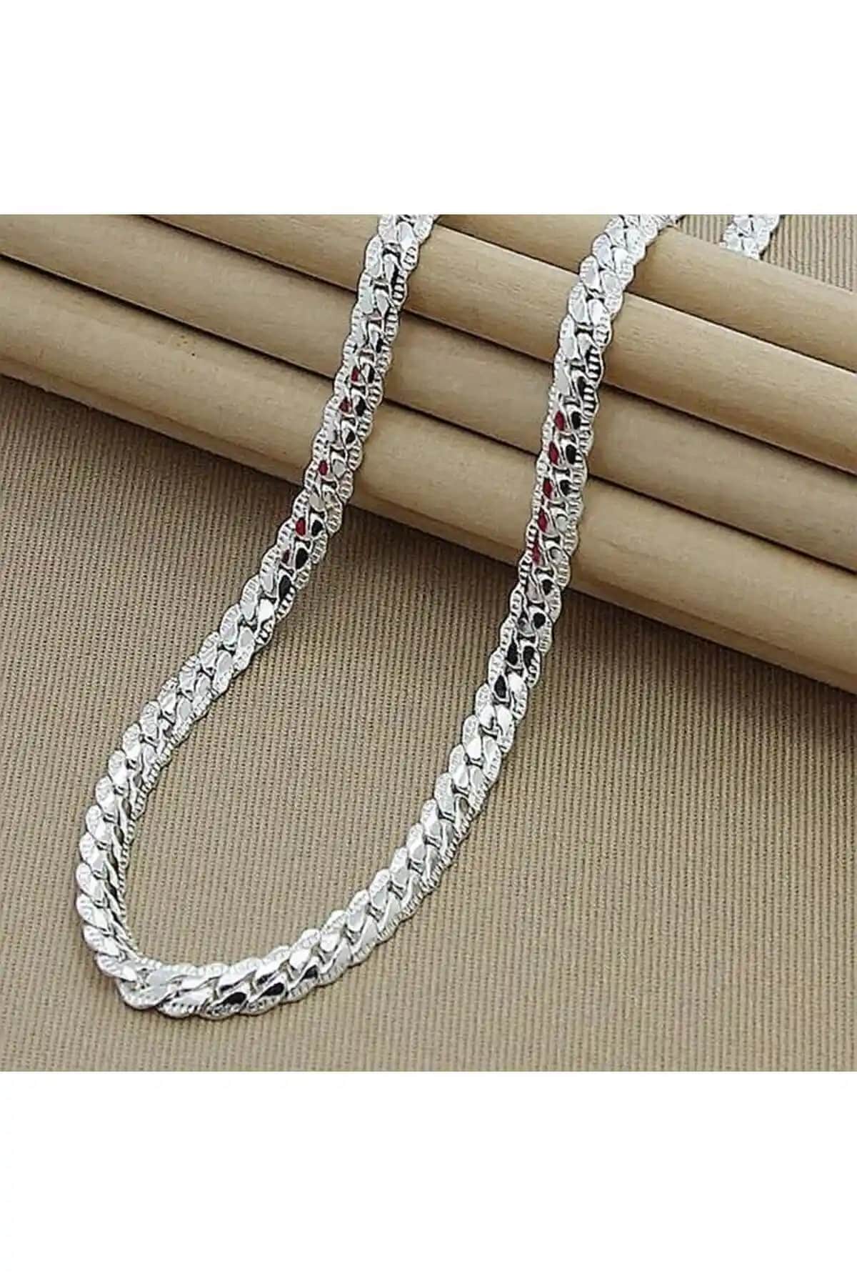 Canaygun Unisex Güçlü Gümüş Takı Seti Modern Tasarım ve Uzun Ömürlü Kullanım