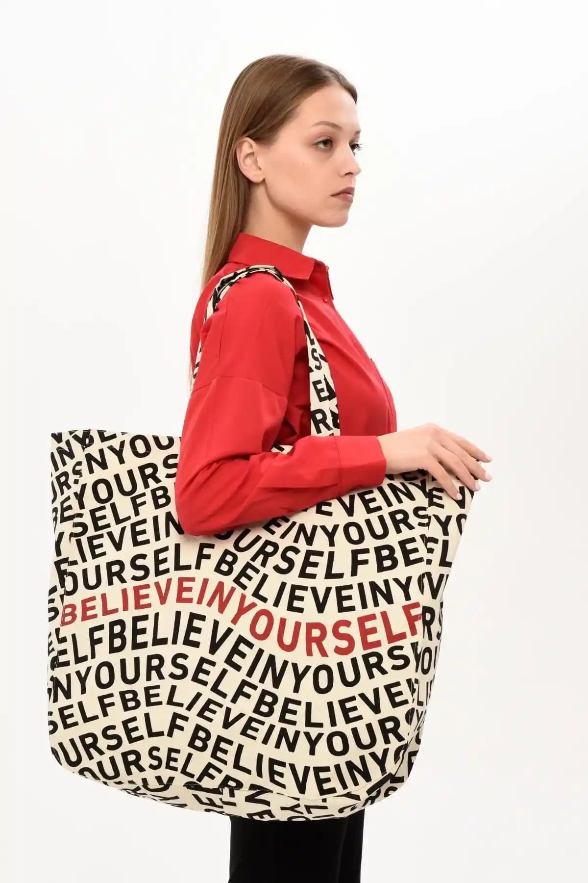 Çınar Bez Çanta Büyük Boy Kanvas Çanta Organik Pamuklu ve Şık Tasarım