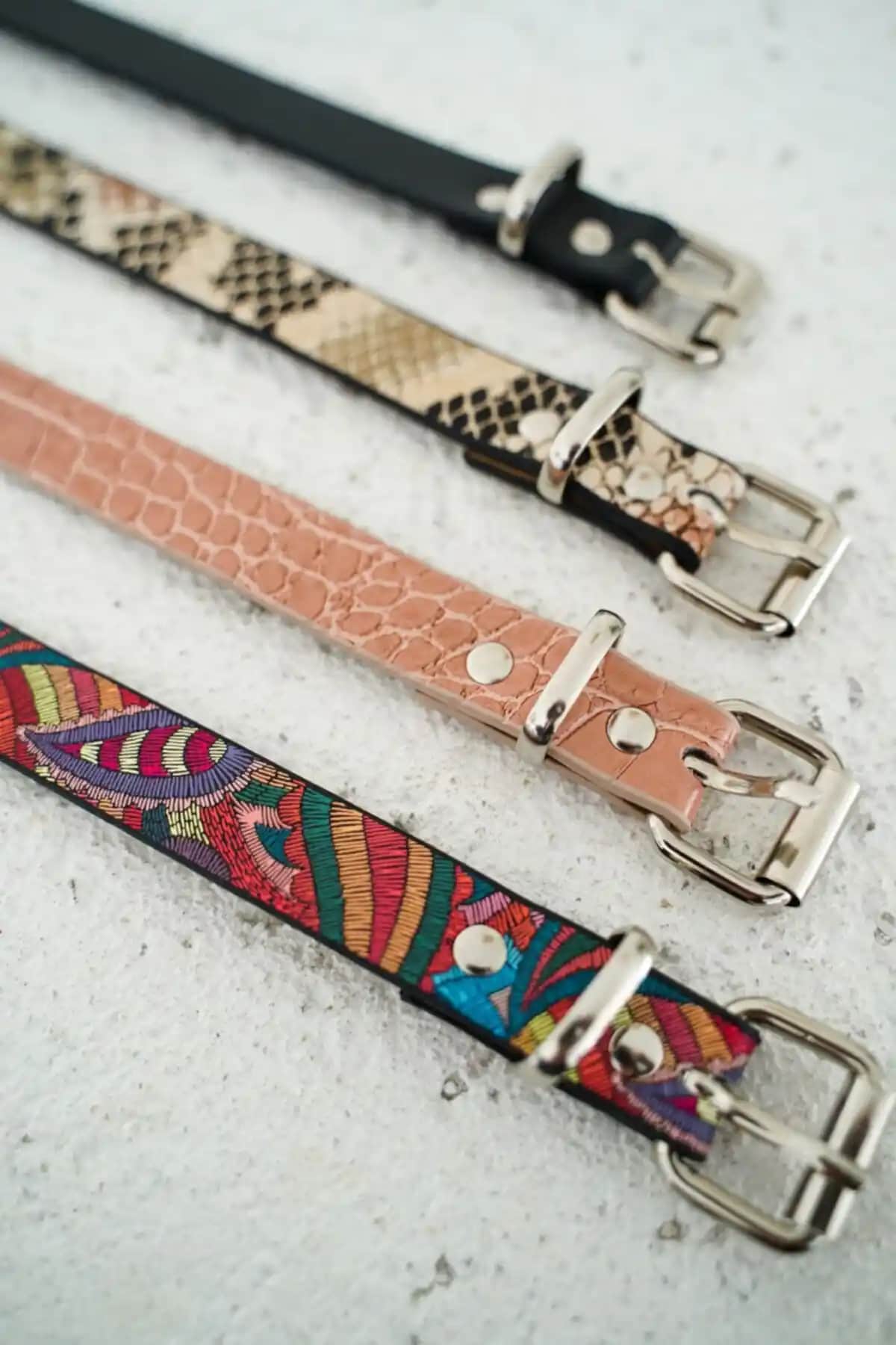 Coaksco Renkli 4'lü Kemer Seti Şık ve Dayanıklı Aksesuarlar Kadın ve Erkekler İçin