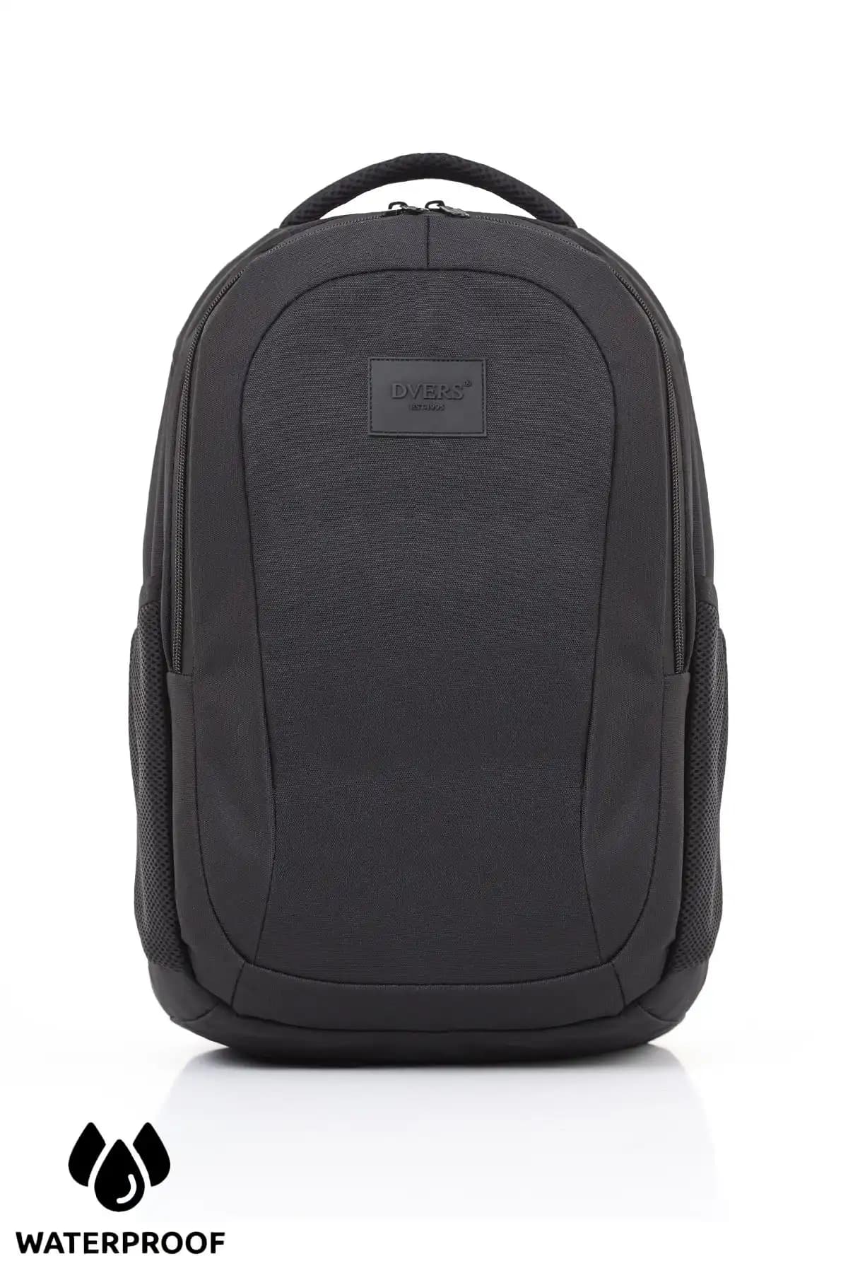 D'VERS Siyah Unisex Günlük 2 Bölmeli Laptop Sırt Çantası Şıklık ve İşlevselliğin Buluşması