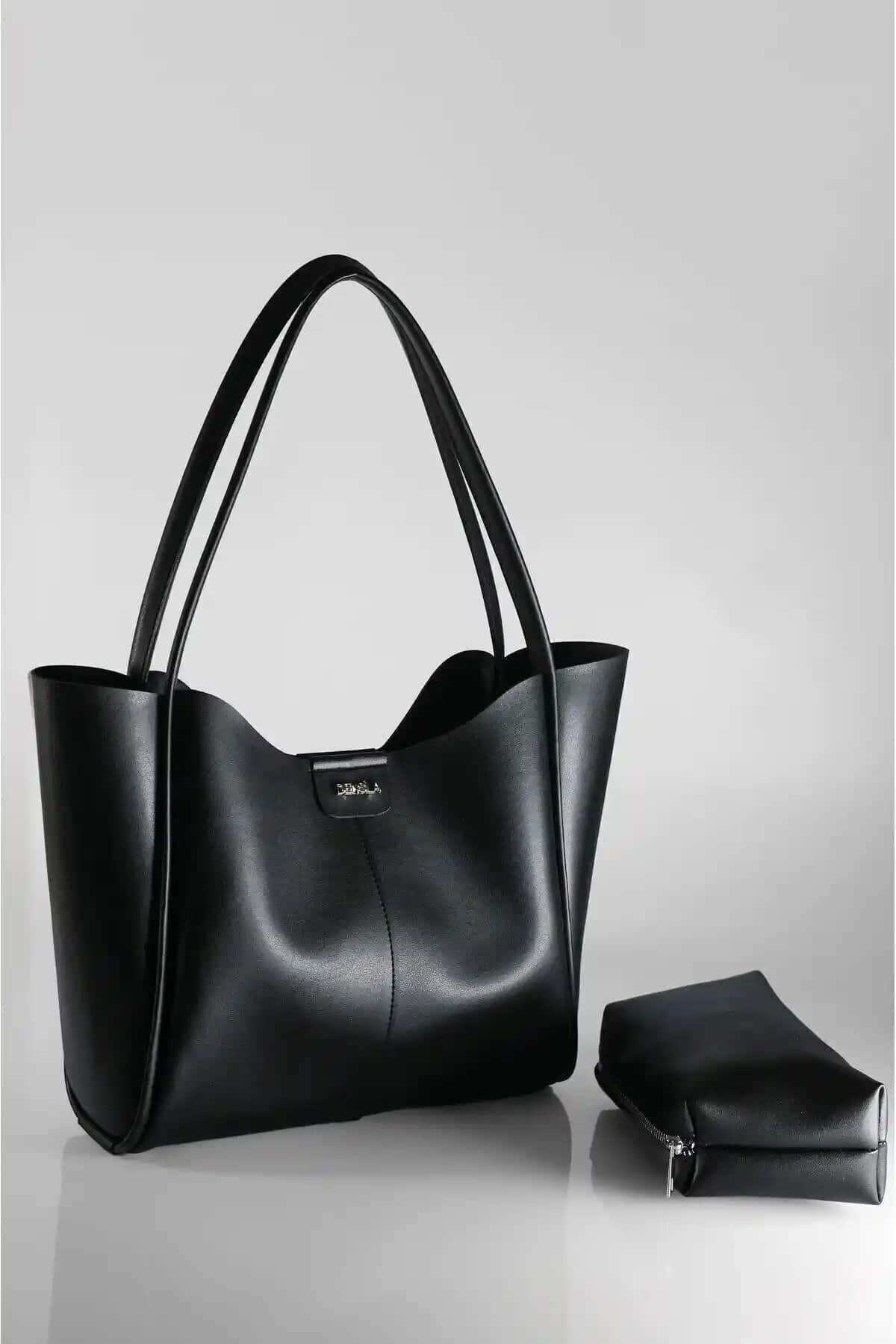 DENSİLA Kadın Siyah Büyük Boy Makyaj Çantalı El ve Omuz Çantası Özellikleri ve Kullanım Alanları