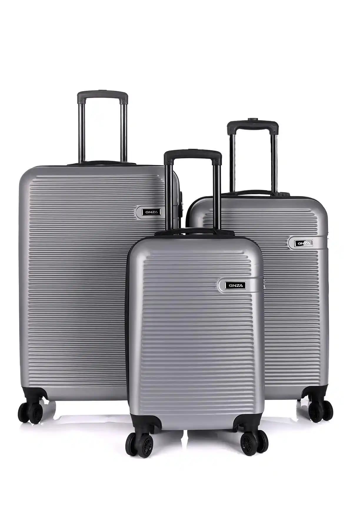 DERİEND 3000 Unisex 3'lü Valiz Takımı Güçlü ve Şık Tasarım ile Seyahatlerde Konfor Sağlar