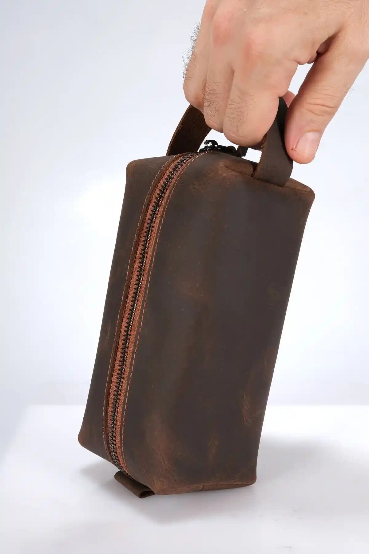 Design Craft Hakiki Deri Erkek El Çantası Dopp Kit Şık ve Fonksiyonel Tasarım