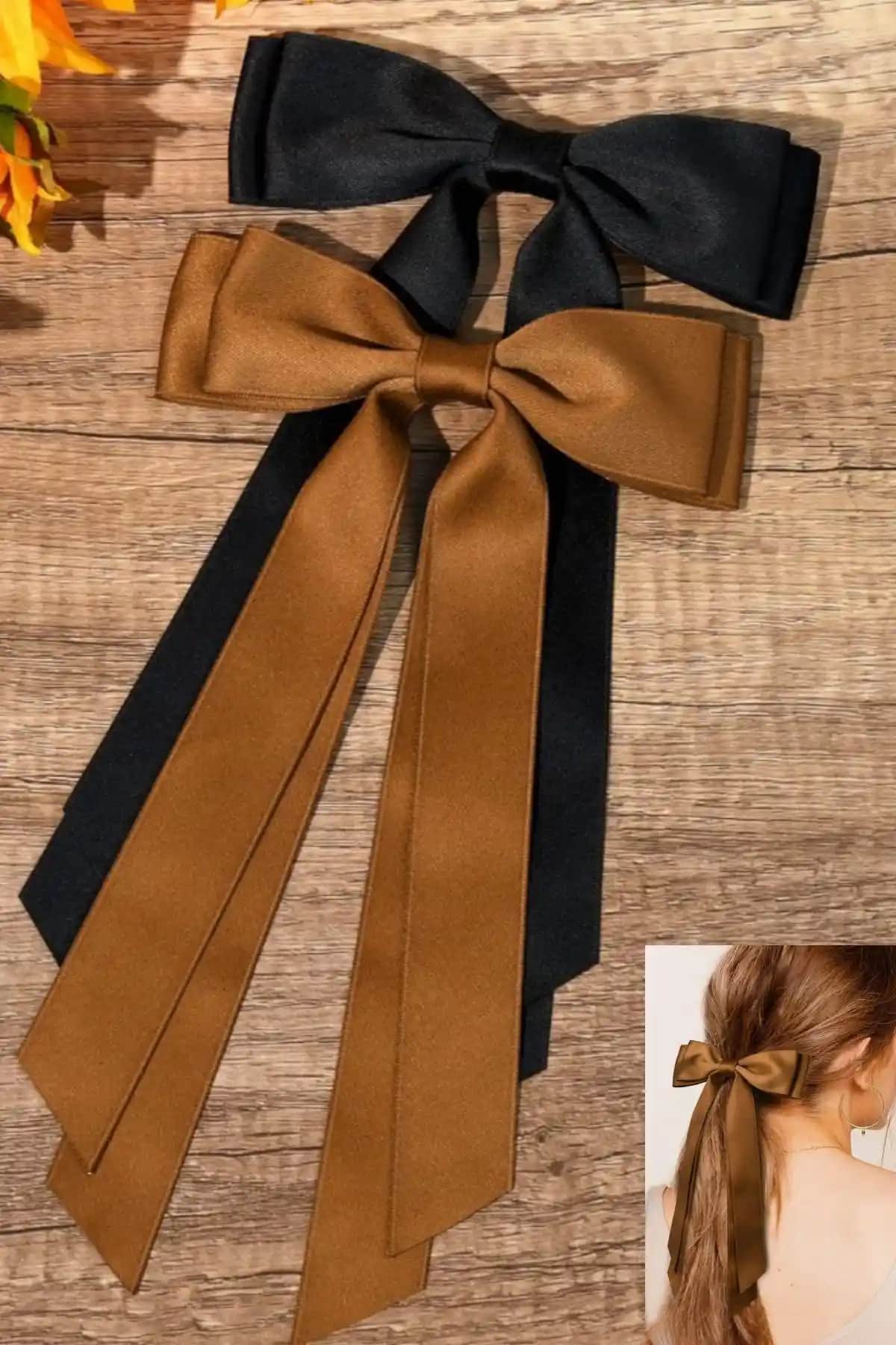 Diloshtrend Kahve Rengi Fiyonk Model Otomat Klips Toka Günlük ve Şık Kullanım İçin