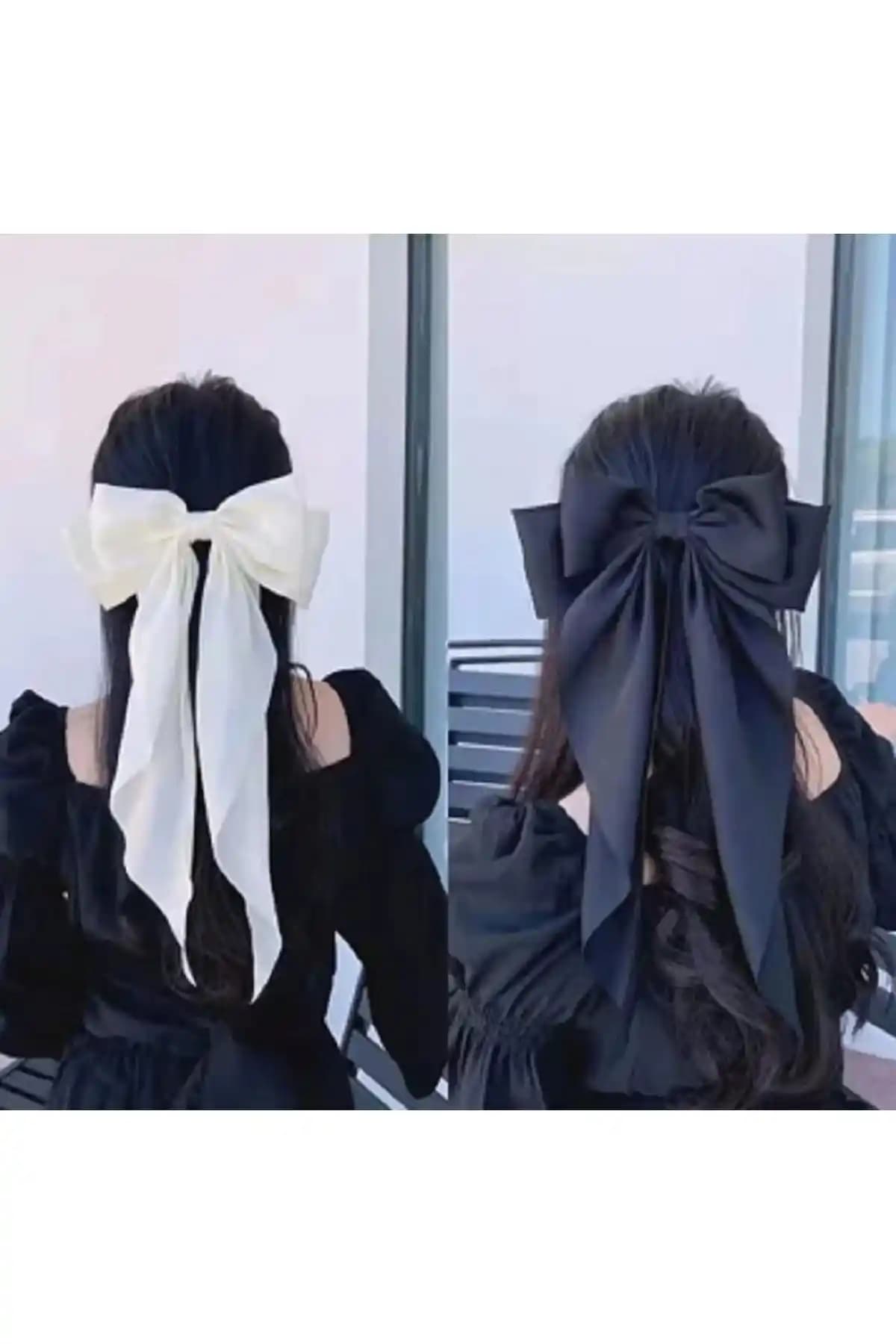 Elvinege Saten Fularlı Fiyonk Toka: Şık ve Fonksiyonel Kadın Saç Aksesuarı