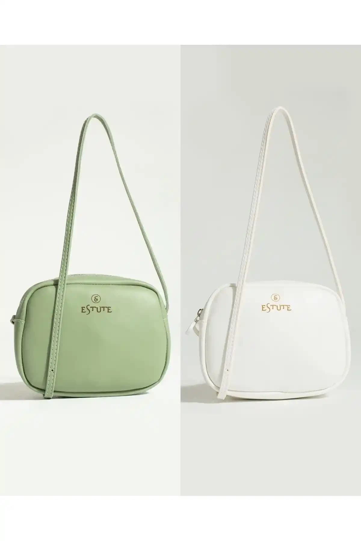 ESTUTE Kadın 2'li Çanta Seti: Şık ve Çok Yönlü Vegan Deri Tasarım