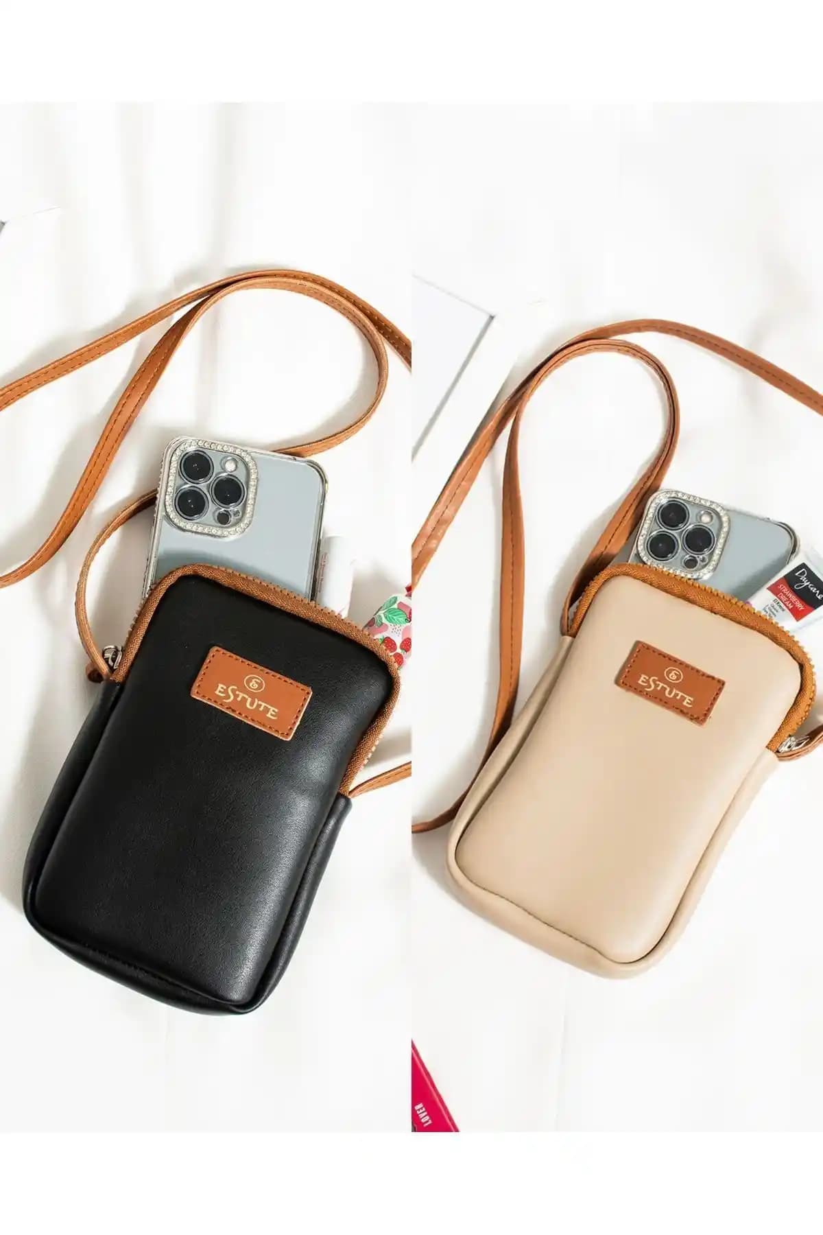 ESTUTE Unisex 2 Li Paket Telefon Luk Ayarlanabilir Çanta Modern ve Dayanıklı Tasarım