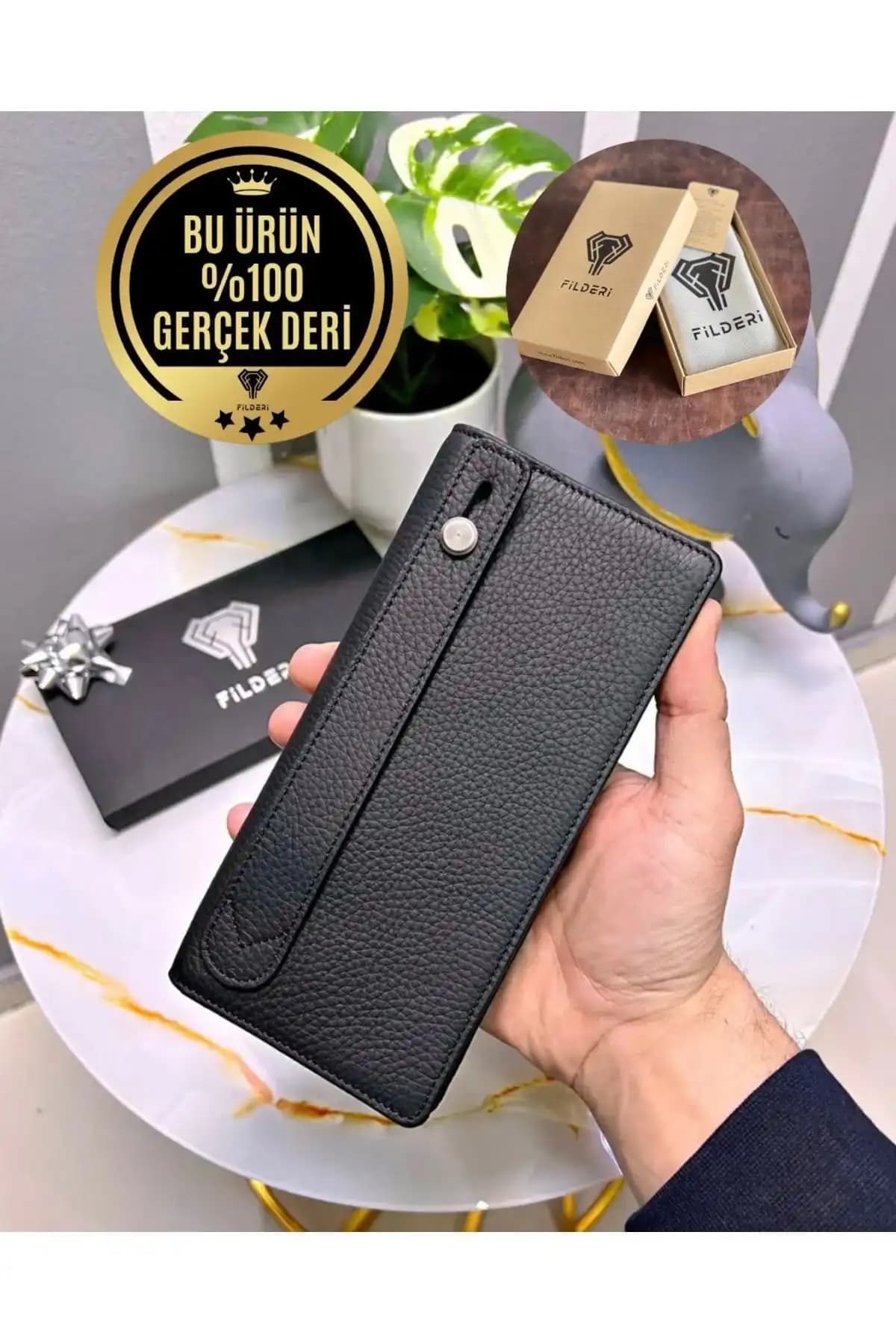 Fil Deri Telefon Bölmeli Cüzdan ve Garbalia Orleans Hakiki Deri El Çantası Karşılaştırması 1