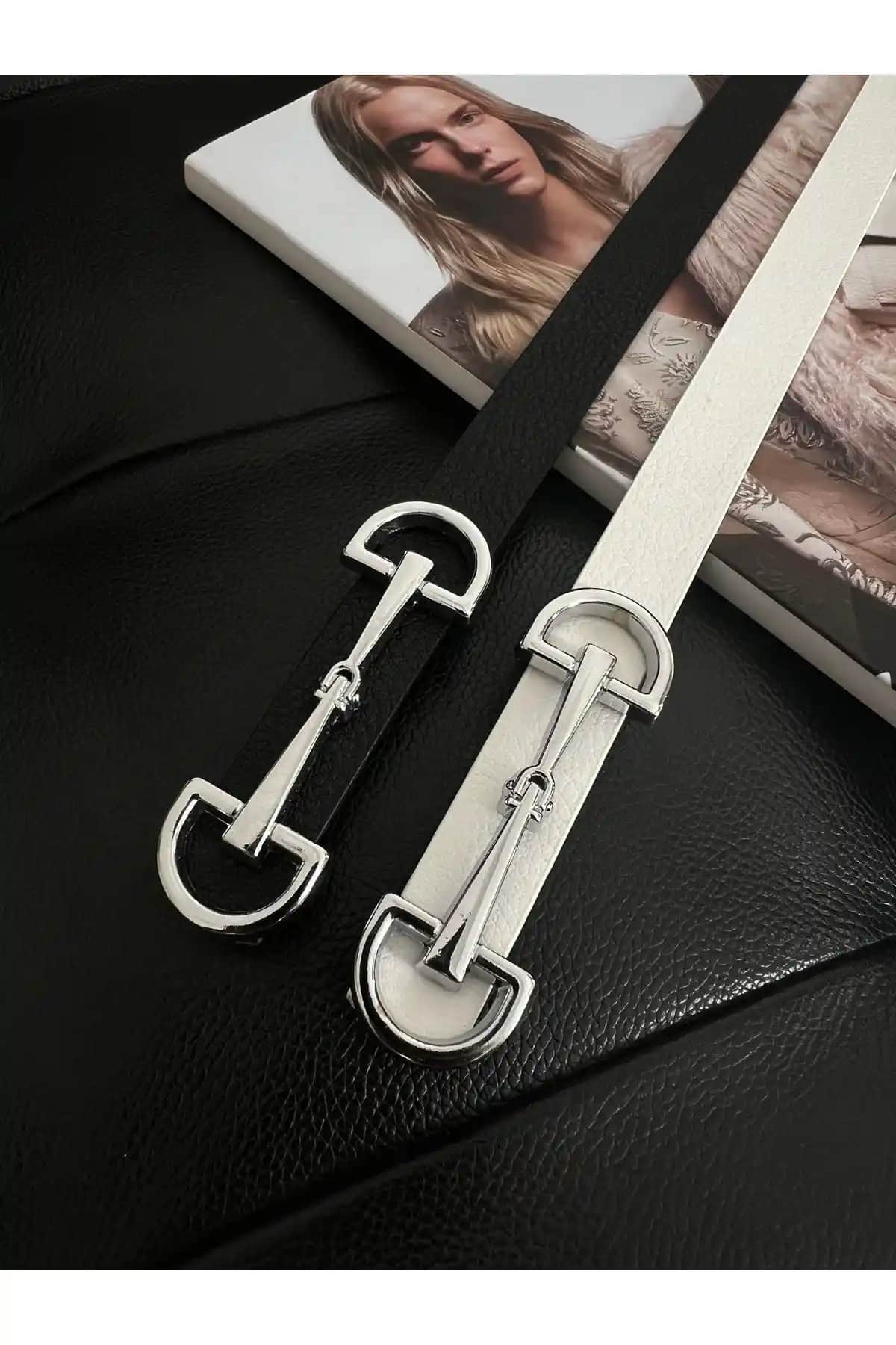 Fiori 2'li İnce Kadın Kemeri - Şık ve Çok Yönlü Kullanım için Ideal Tasarım