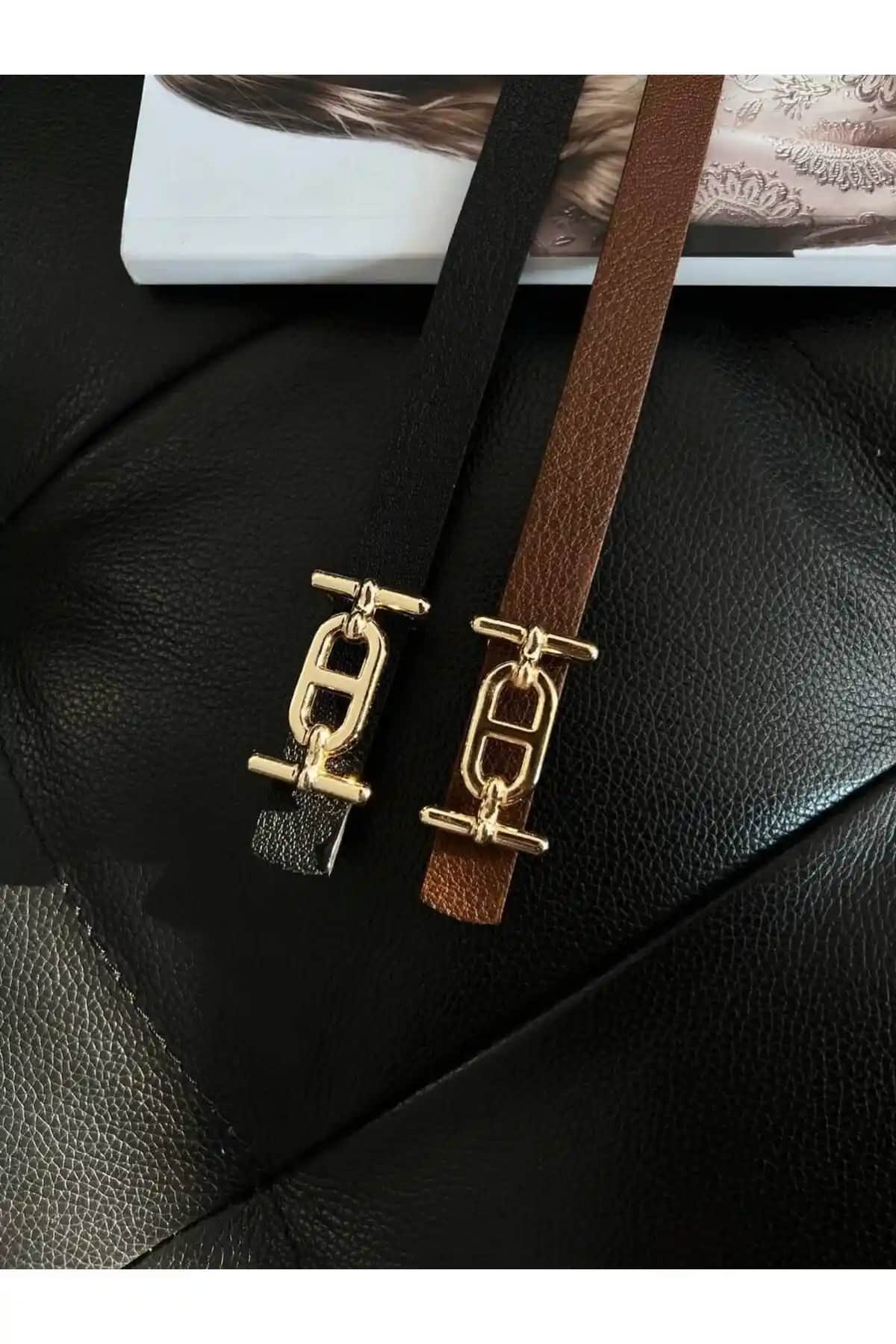 Fiori 2’li Gold Tokalı İnce Kemer: Şık ve Çok Yönlü Tasarım Özellikleri