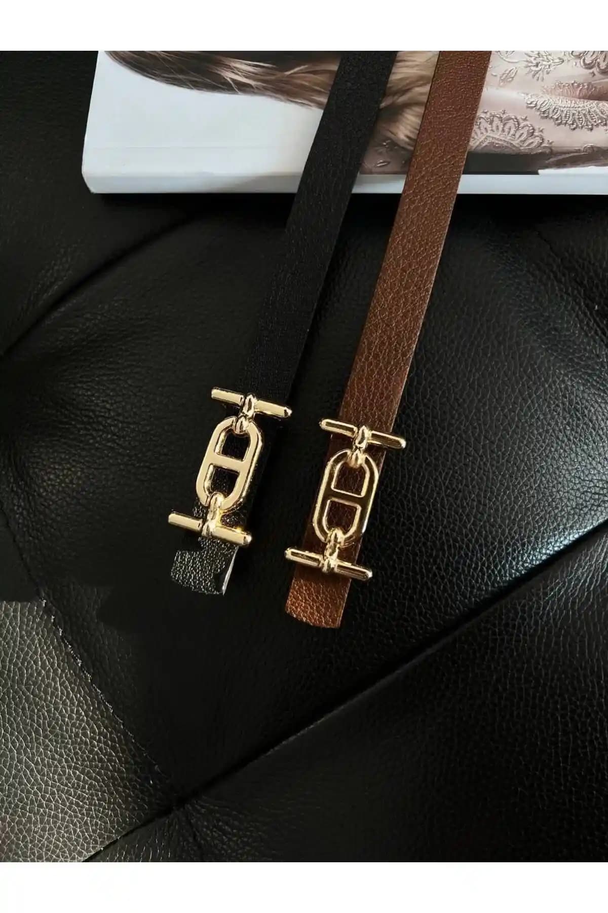 Fiori 2’li Gold Tokalı İnce Kemer: Şık ve Çok Yönlü Tasarım Özellikleri