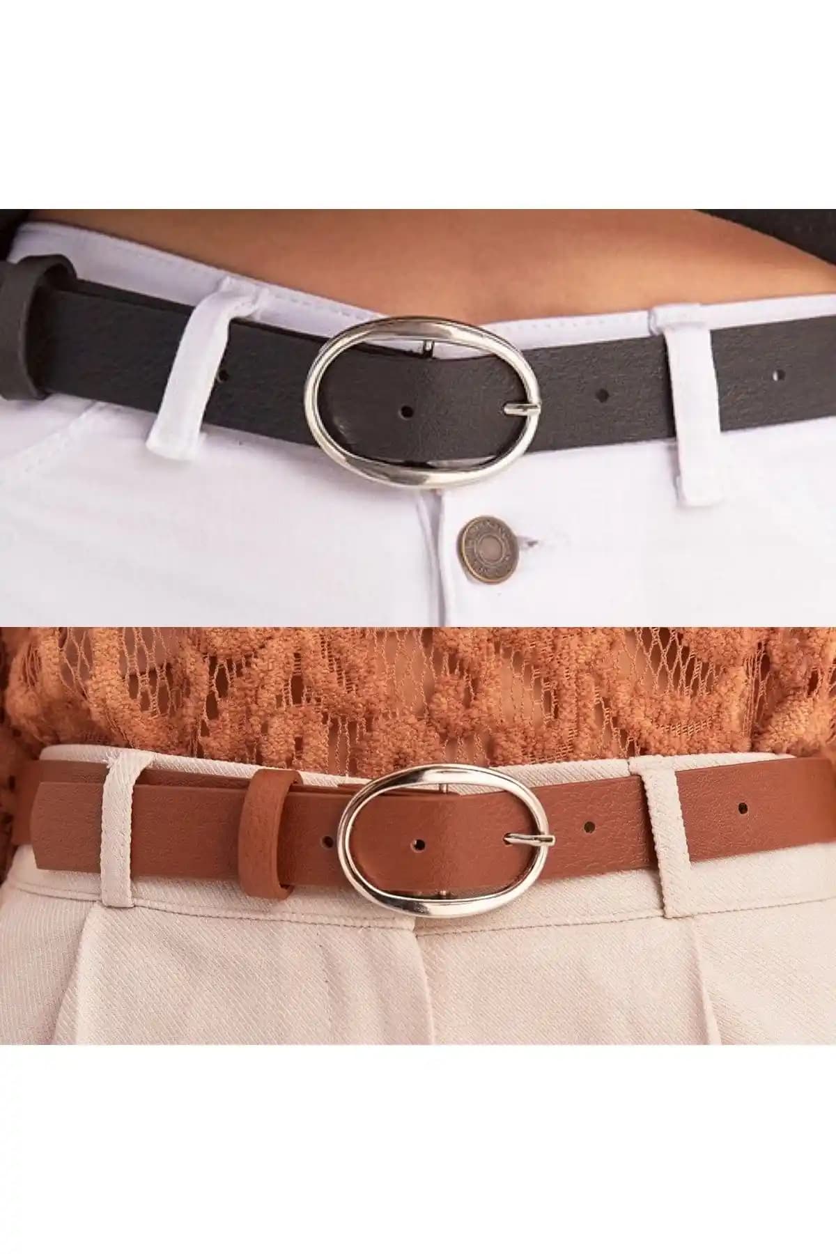 Fiori Oval Tokalı Kadın Kemeri: Şık ve Çok Yönlü Günlük Kullanım İçin Tasarlandı